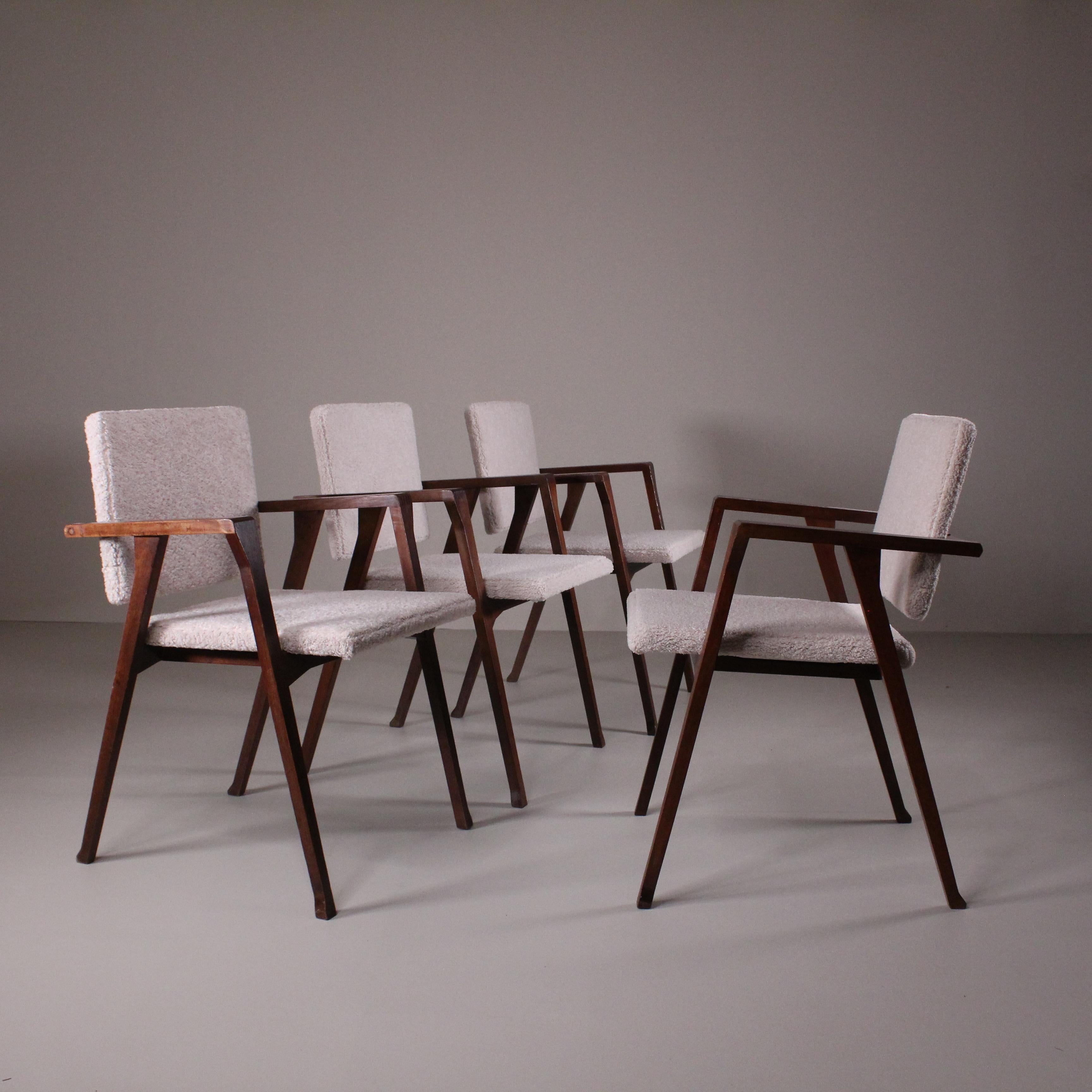 Set of 4 Luisa chair, Franco Albini, 1950 circa 5