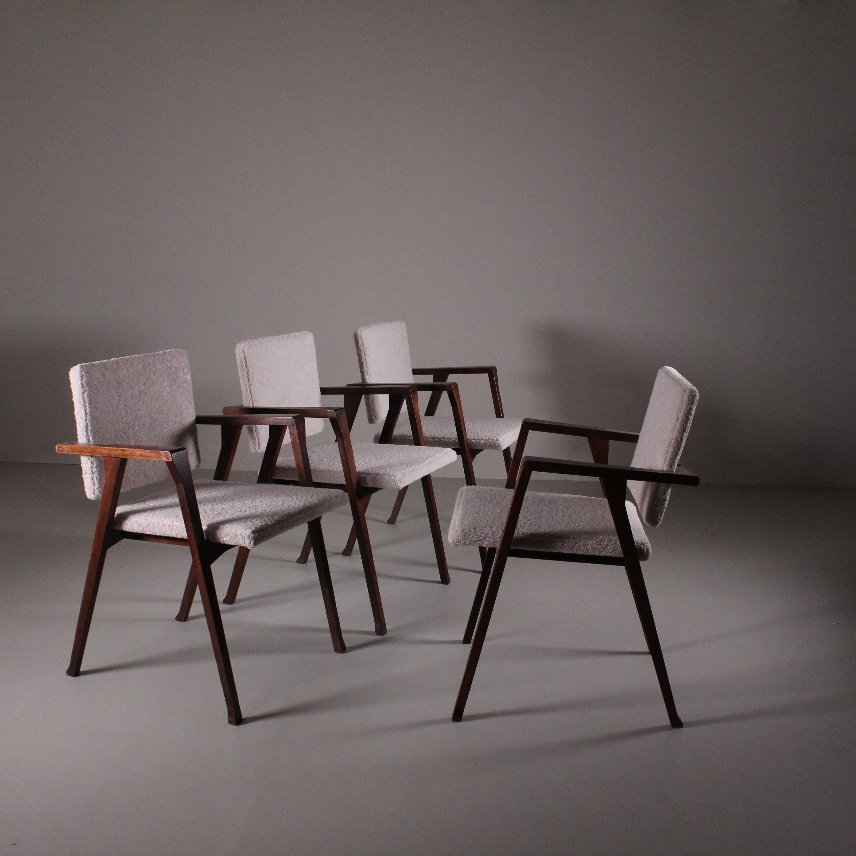 Set of 4 Luisa chair, Franco Albini, 1950 circa 6