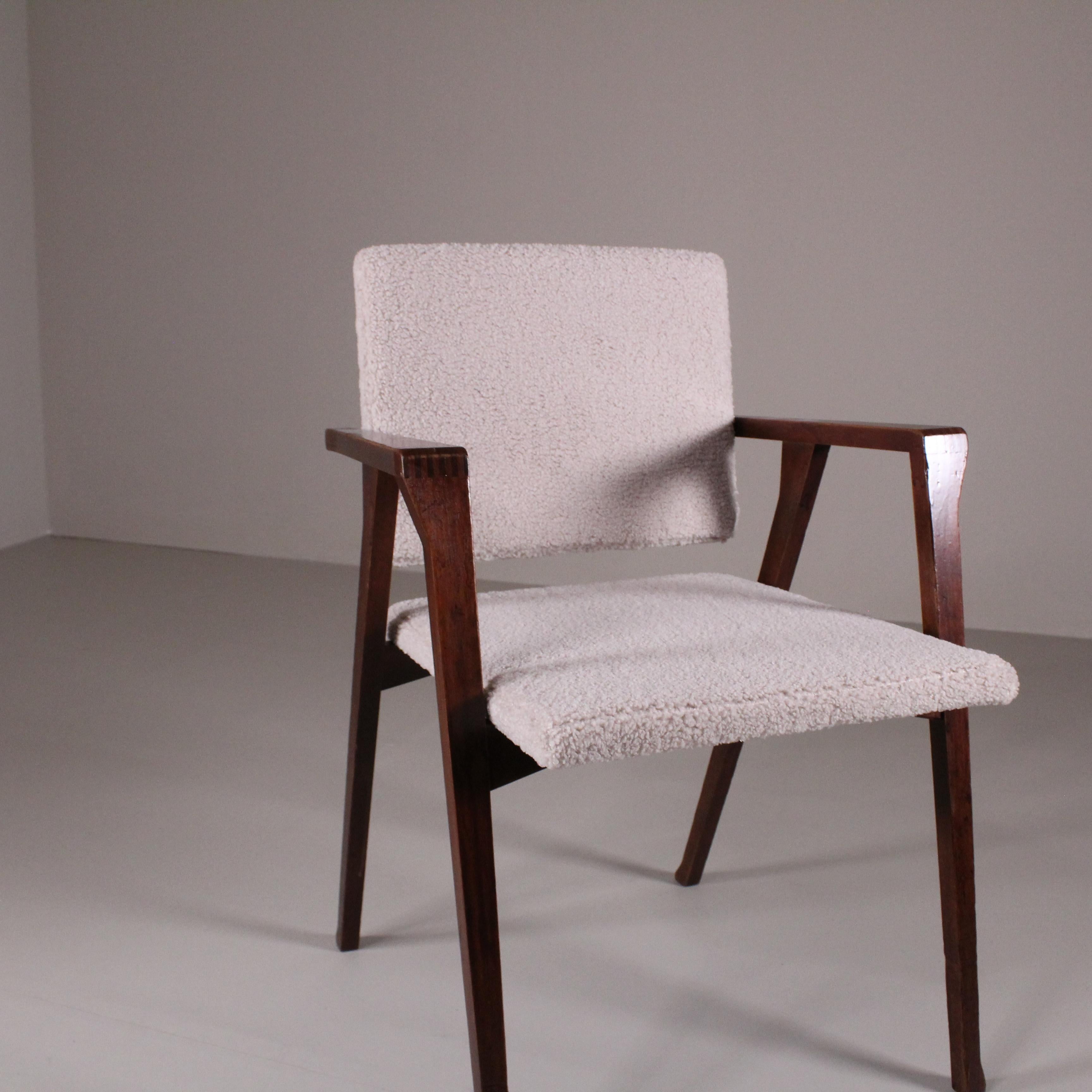 Mid-20th Century Set of 4 Luisa chair, Franco Albini, 1950 circa