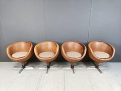 Set of 4 Luna lounge chairs by Pierre Guariche for Meurop, 1960s