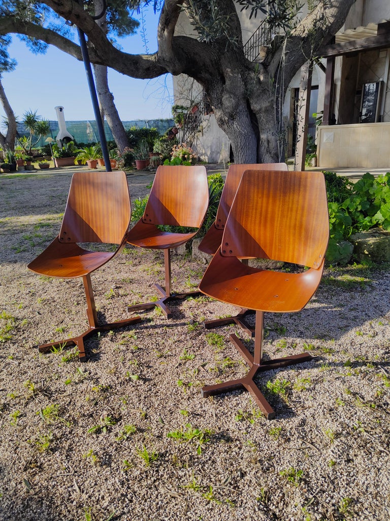 Set of 4 Lupina Chairs Design Niko Kralj Per Stol Kamnik, 1960 For Sale at  1stDibs | niko kralj lupina, perstol, lupina niko kralj