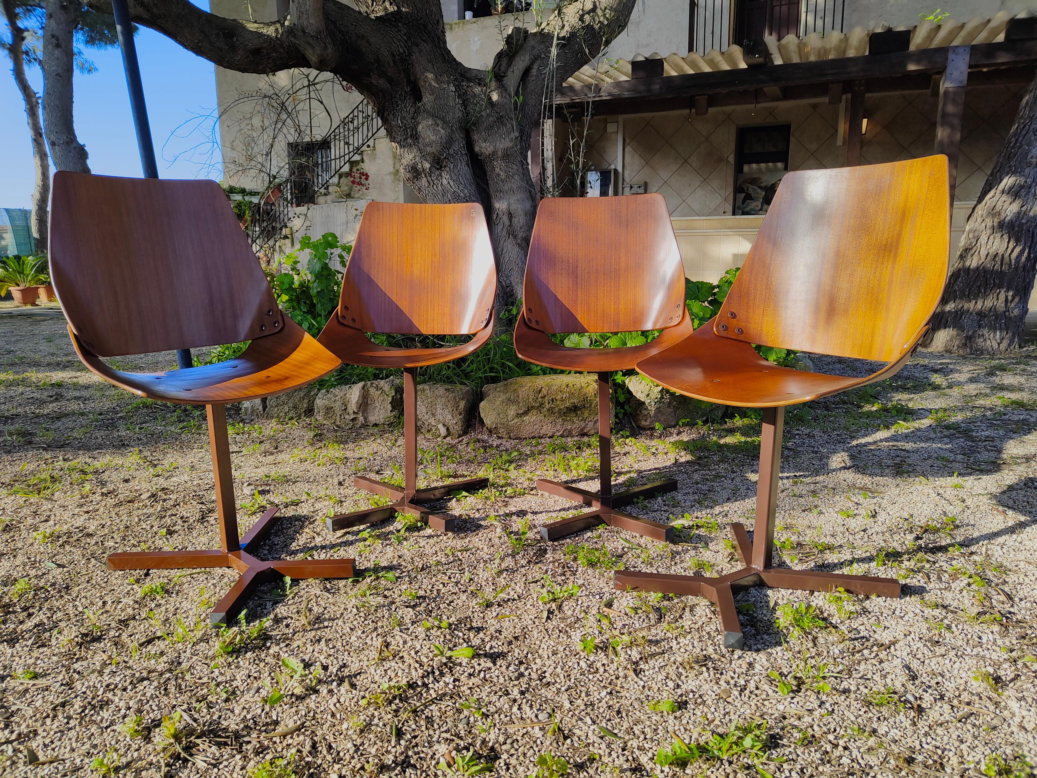 Set of 4 Lupina Chairs Design Niko Kralj Per Stol Kamnik, 1960 For Sale 2