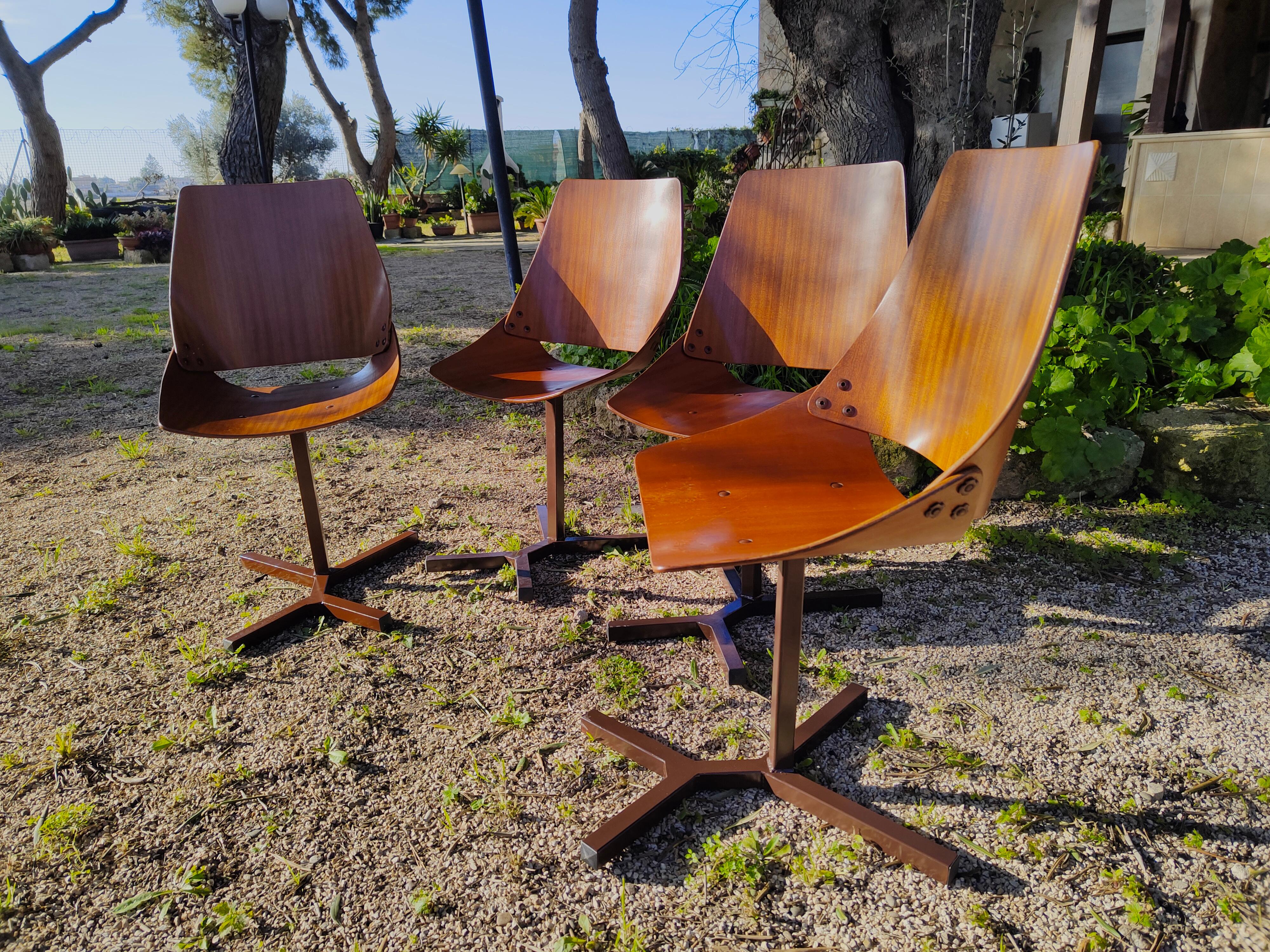 Set of 4 Lupina Chairs Design Niko Kralj Per Stol Kamnik, 1960 For Sale 3