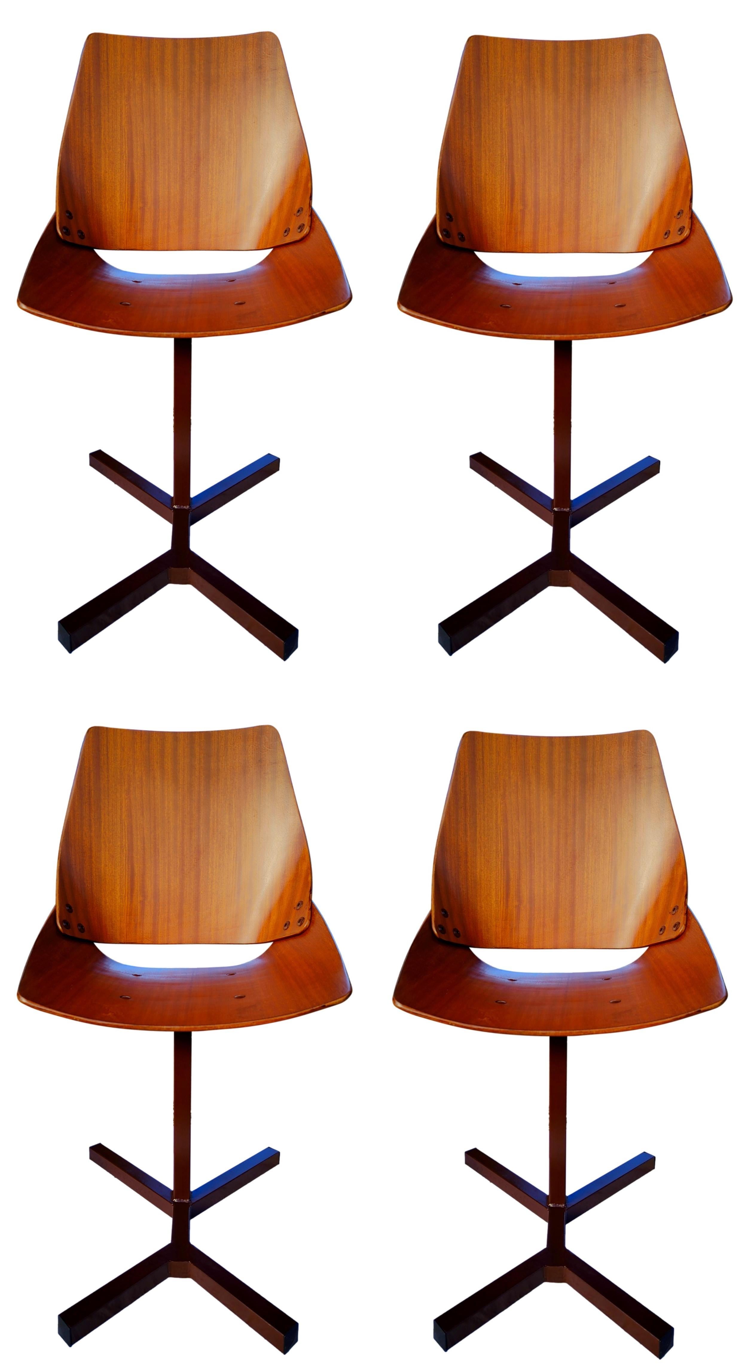 Set of 4 Lupina Chairs Design Niko Kralj Per Stol Kamnik, 1960 In Good Condition For Sale In taranto, IT