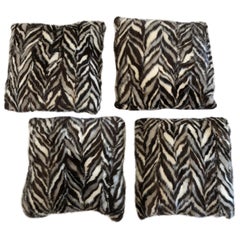Set of 4 Luxurious Mink and Linen Custom Pillows