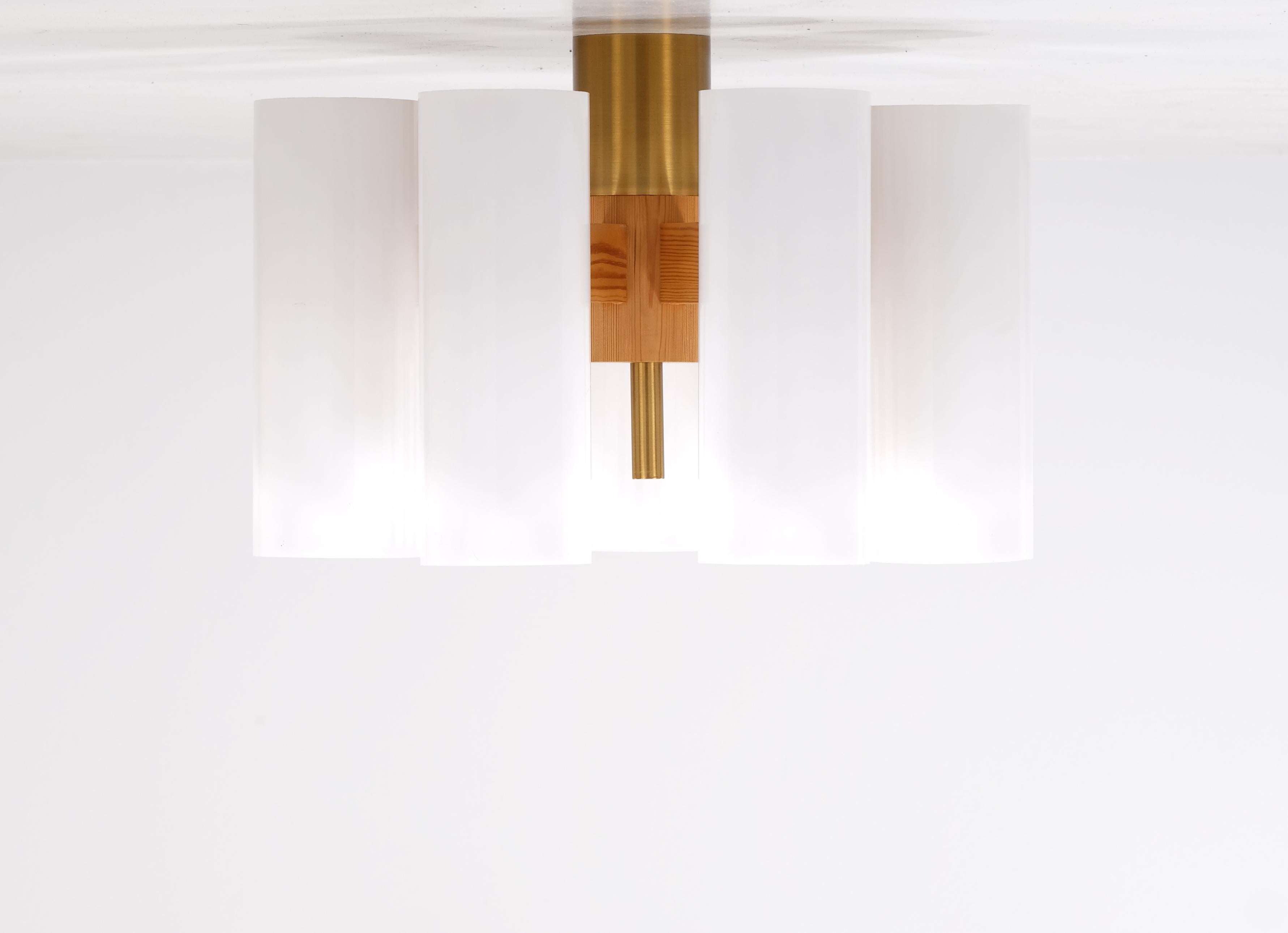 Scandinavian Modern Set of 4 Luxus ceiling lamps by Uno & Östen Kristiansson, 1960s For Sale