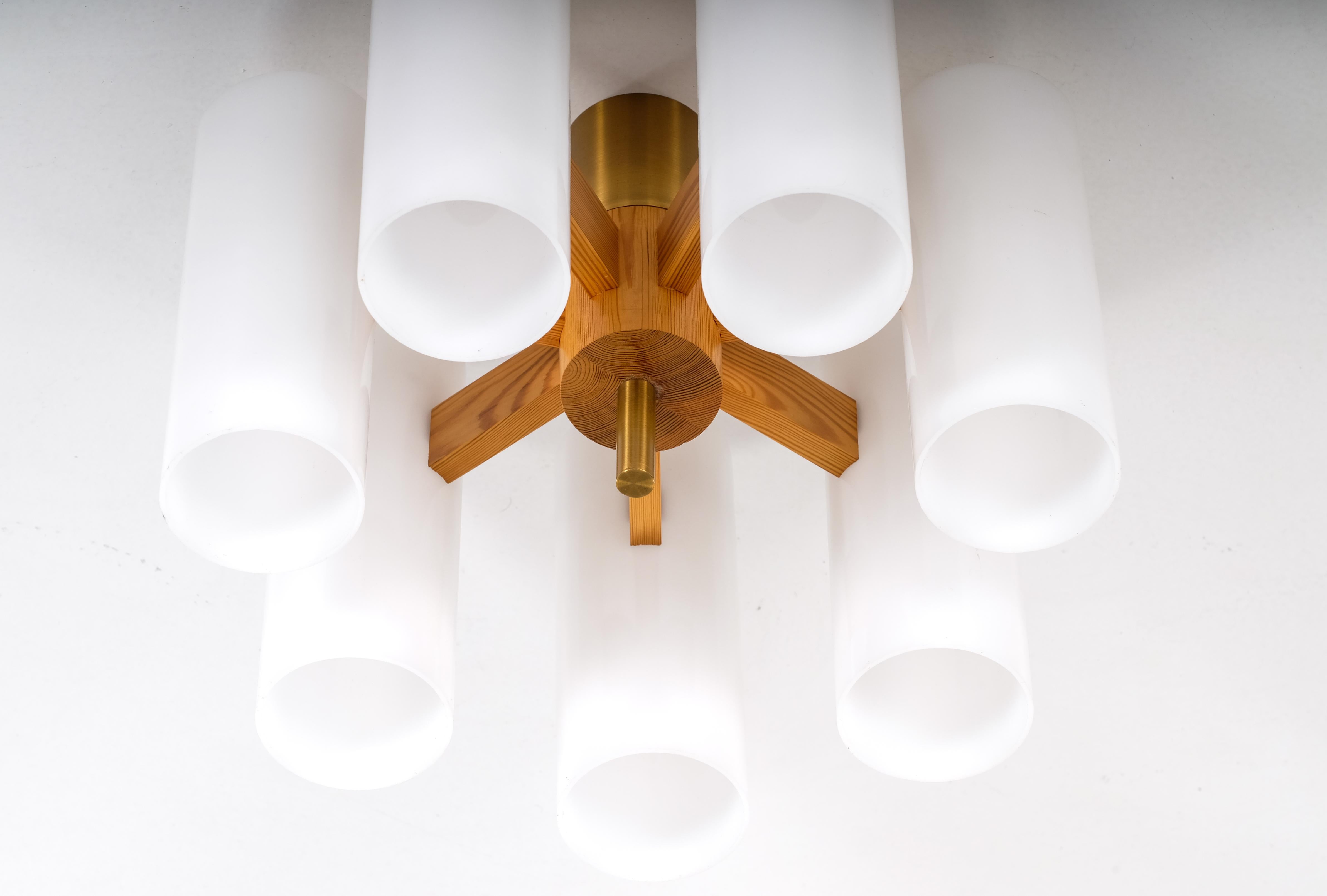 Mid-20th Century Set of 4 Luxus ceiling lamps by Uno & Östen Kristiansson, 1960s For Sale