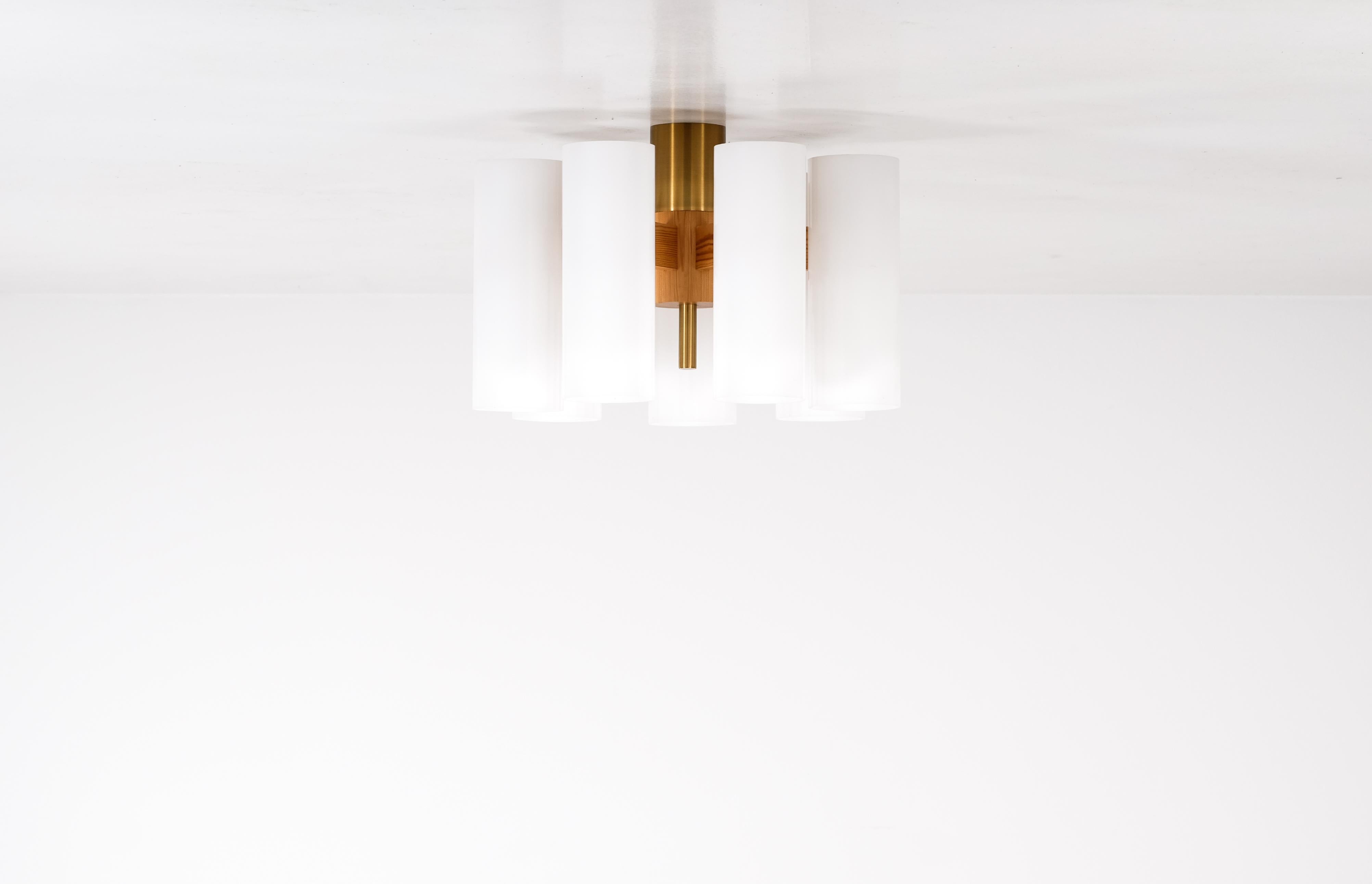 Set of 4 Luxus ceiling lamps by Uno & Östen Kristiansson, 1960s For Sale 2