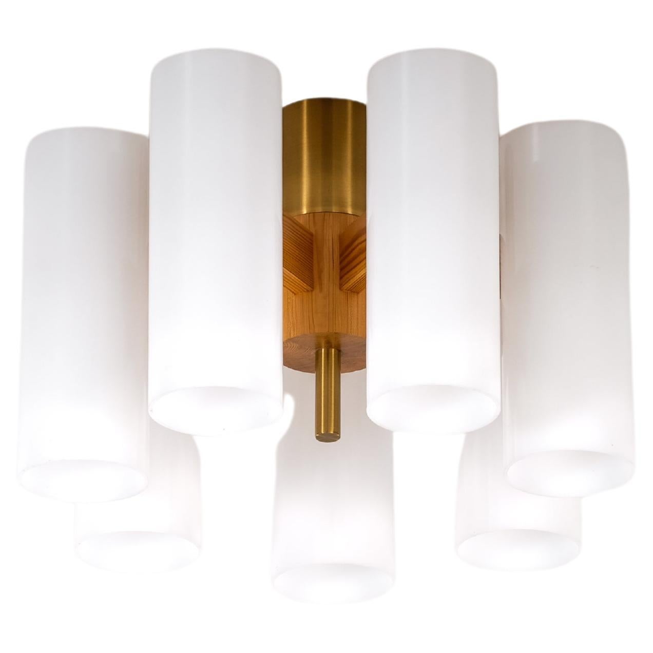 Set of 4 Luxus ceiling lamps by Uno & Östen Kristiansson, 1960s For Sale