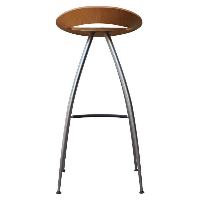 Set of 4 Lyra Stools Italia 90’s Wooden Bar Stools at 1stDibs lyra