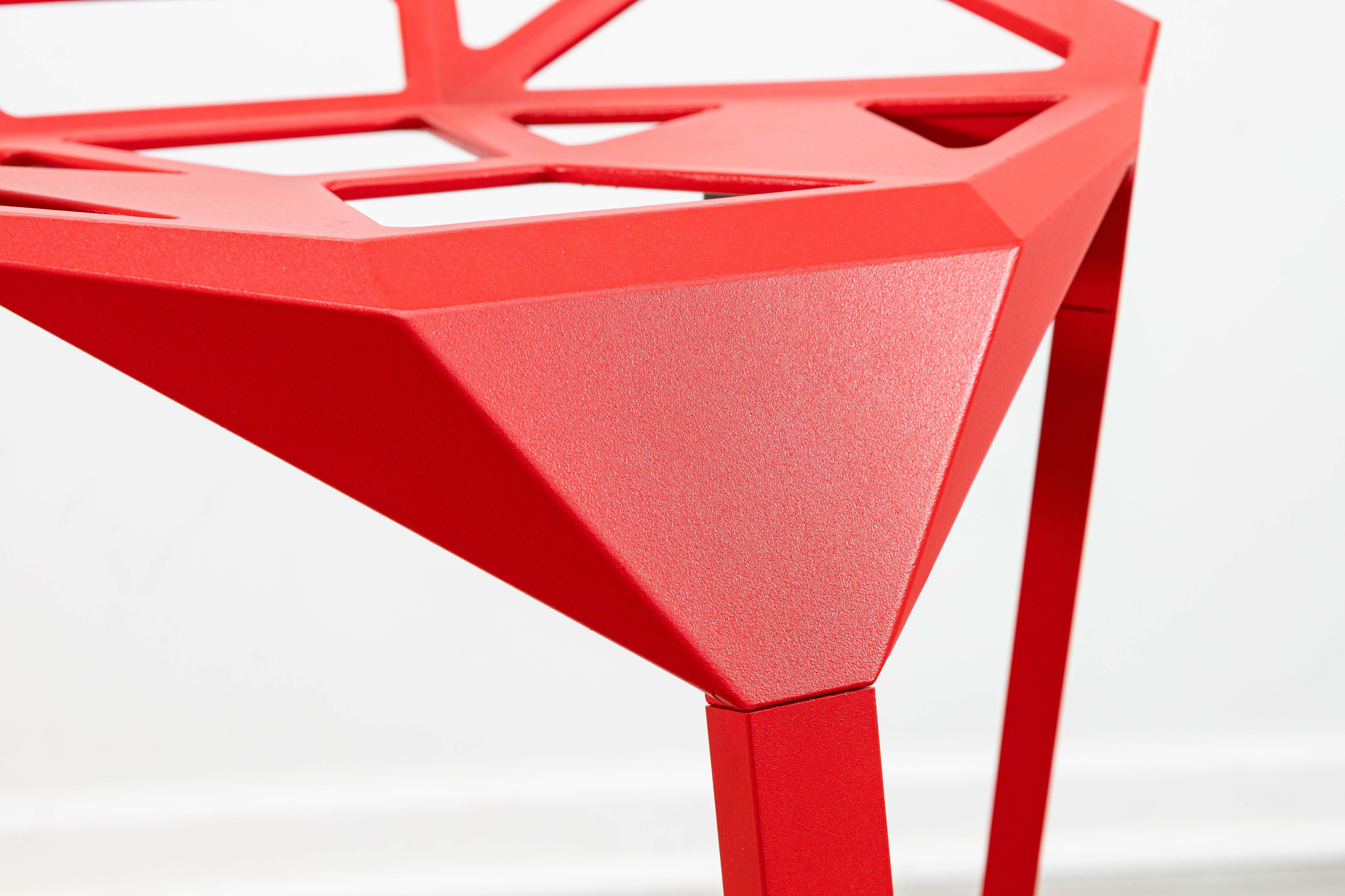 Italian Set of 4 Magis Stool One Stackable Barstools by Konstantin Grcic Made in Italy For Sale