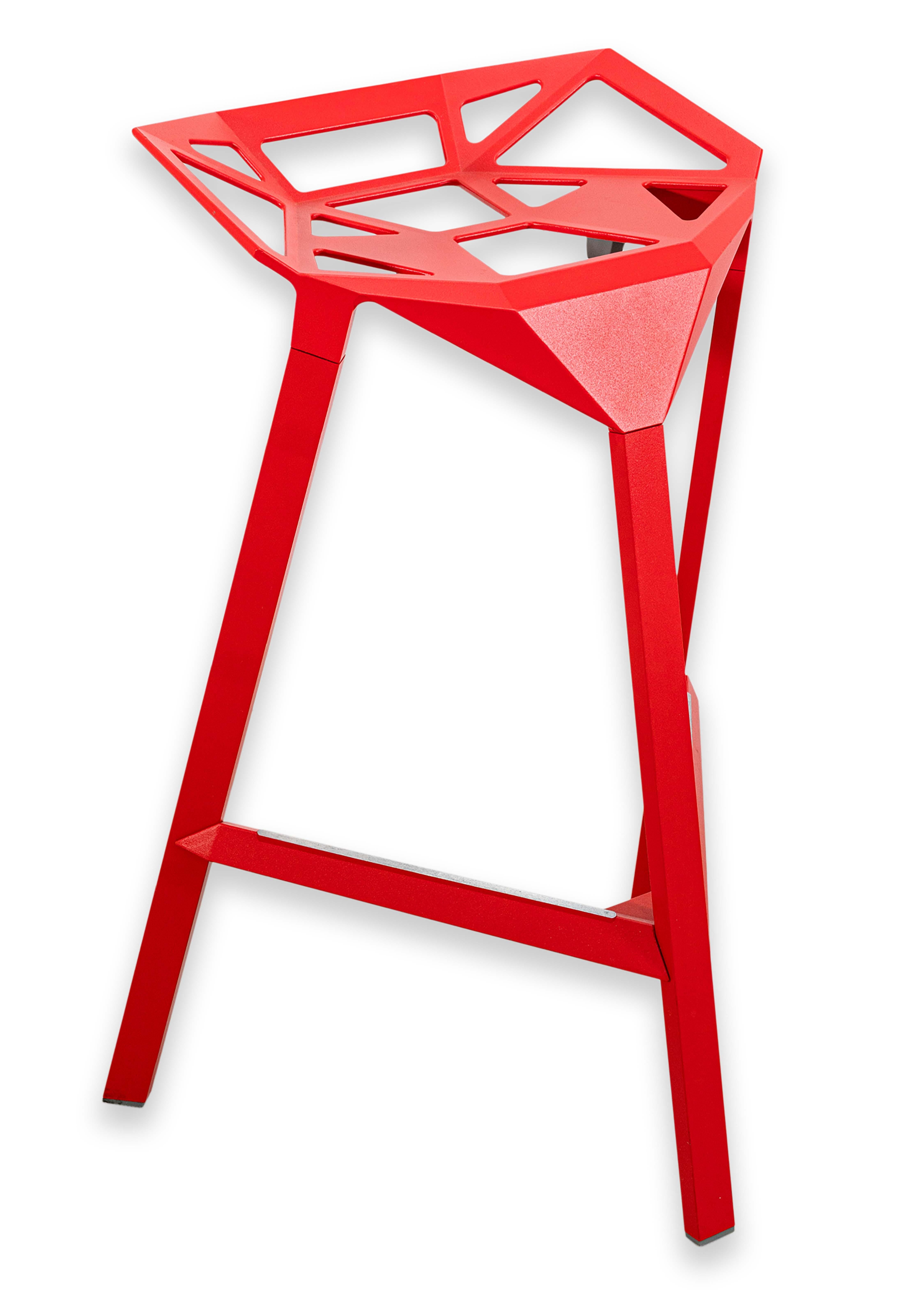 Set of 4 Magis Stool One Stackable Barstools by Konstantin Grcic Made in Italy For Sale 2