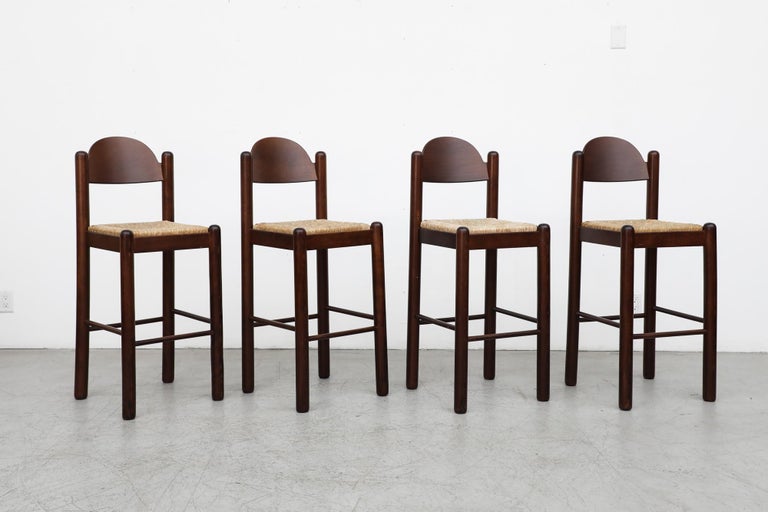 Set of Magistretti Style Oak and Rush 