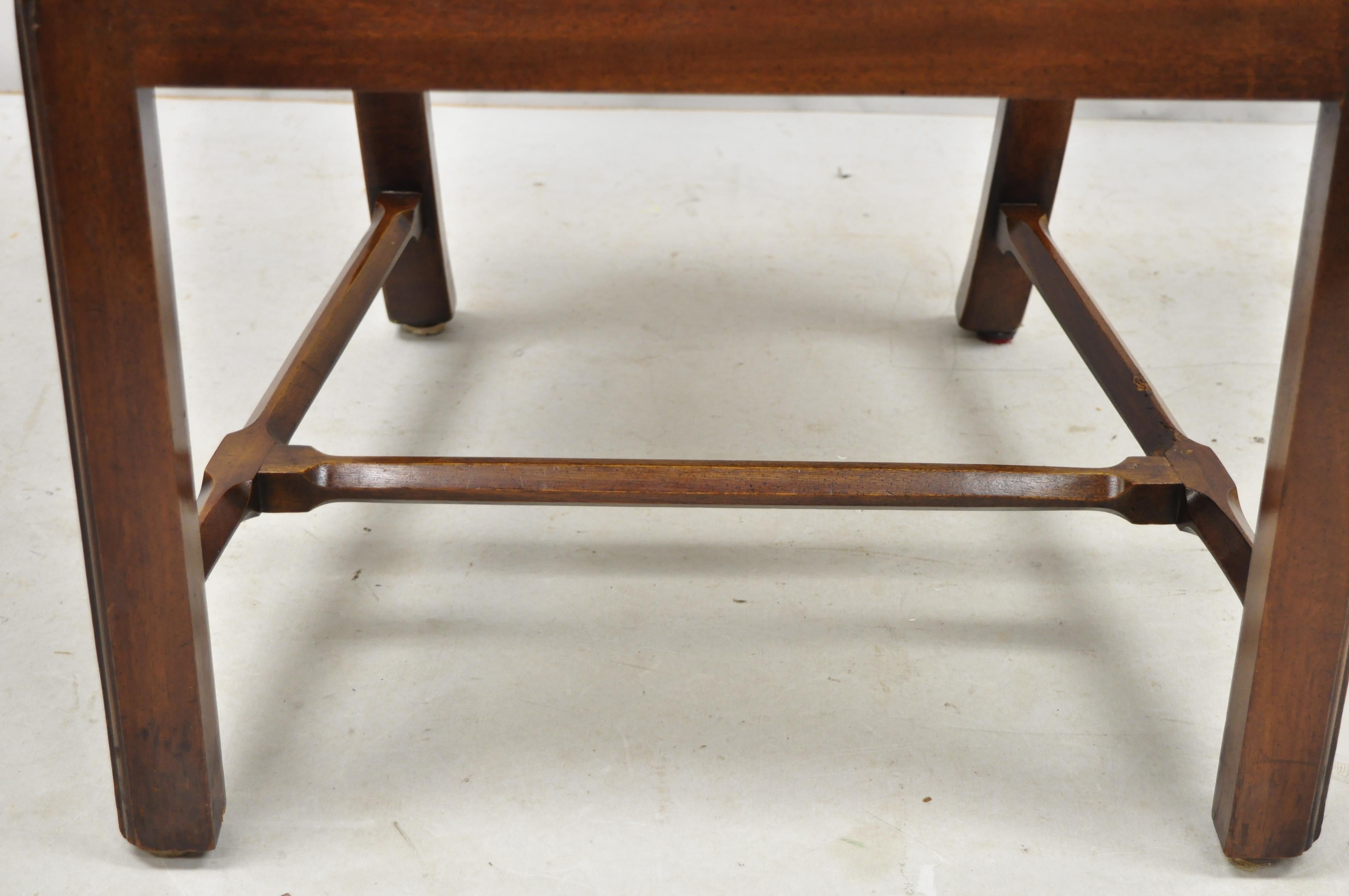 Set of 4 Mahogany Chippendale Style Dining Side Chairs Attributed to Bernhardt For Sale 2
