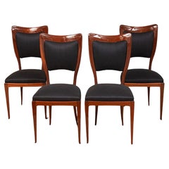 Set of 4  Mahogany Dining Chairs by Paolo Buffa