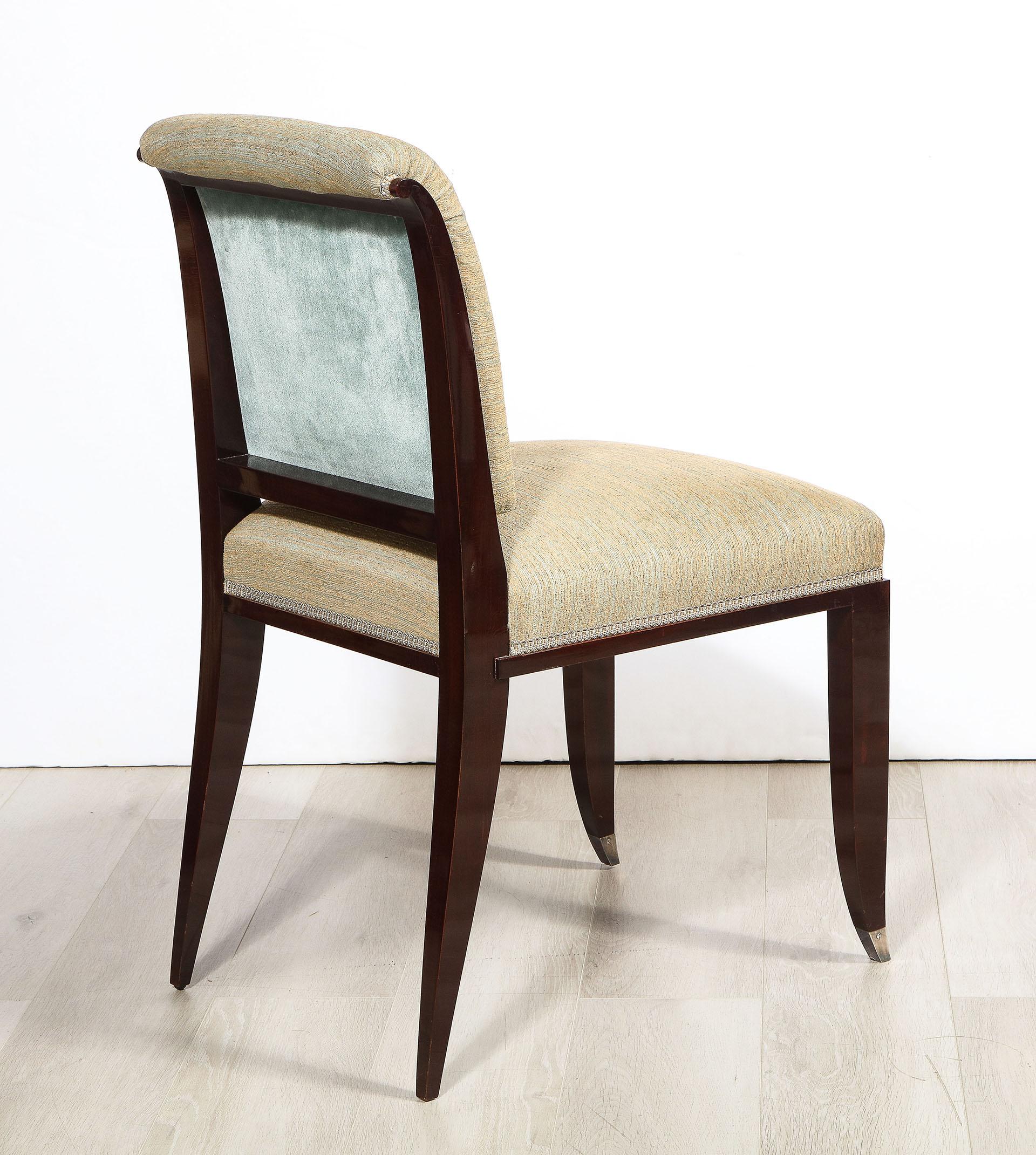 XXIe siècle et contemporain Ensemble de 4 chaises d'appoint en acajou en vente