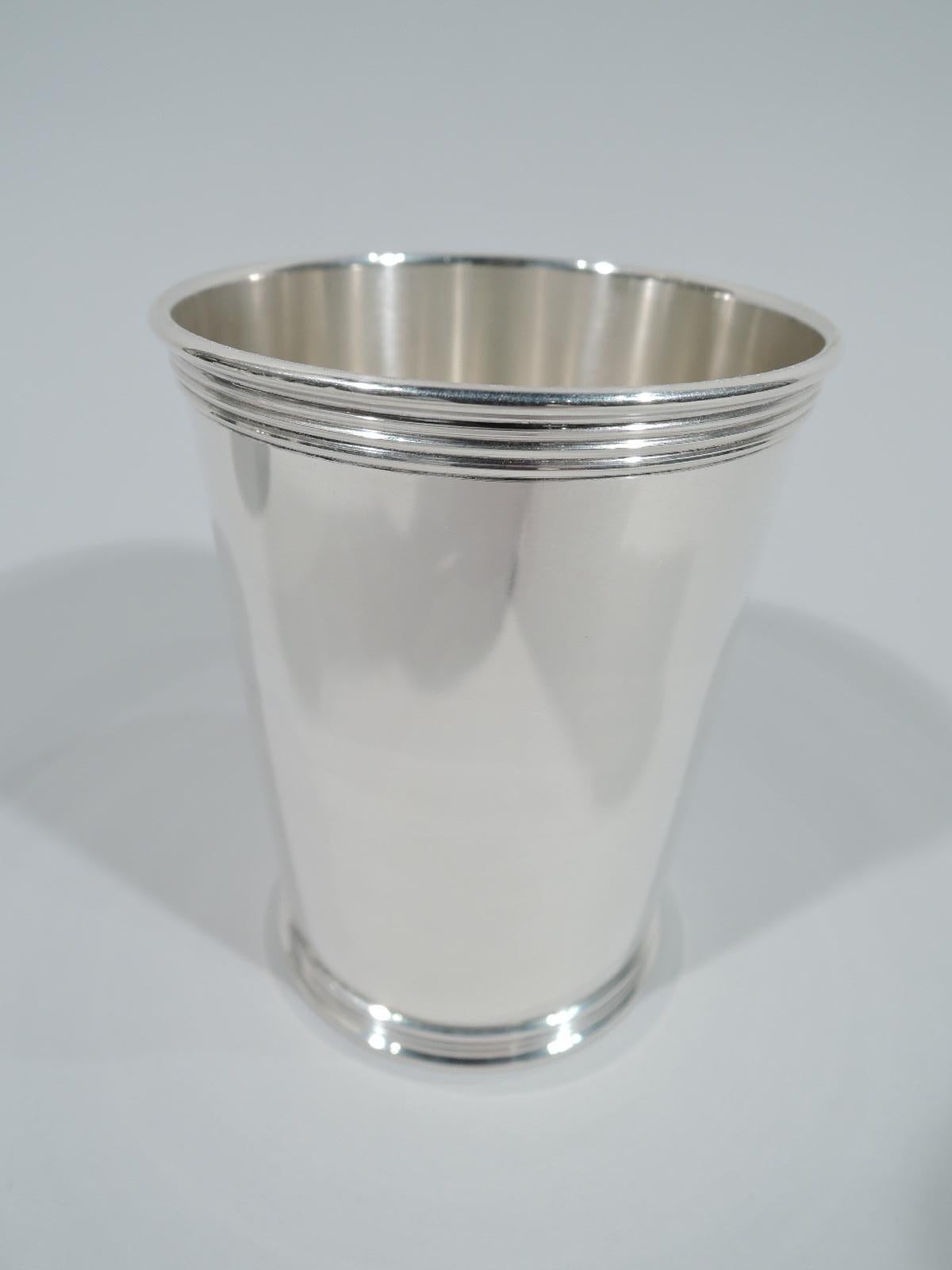 Modern Set of 4 Manchester Sterling Silver Mint Julep Cups