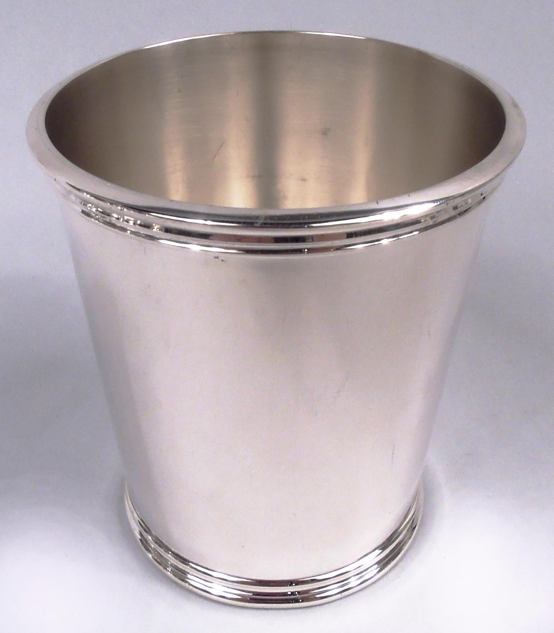 20ième siècle Lot de 4 tasses Julep Manchester en argent sterling menthe en vente