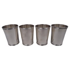 Vintage Set of 4 Manchester Sterling Silver Mint Julep Cups