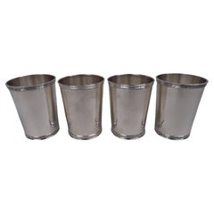 Vintage Set of 4 Manchester Sterling Silver Mint Julep Cups