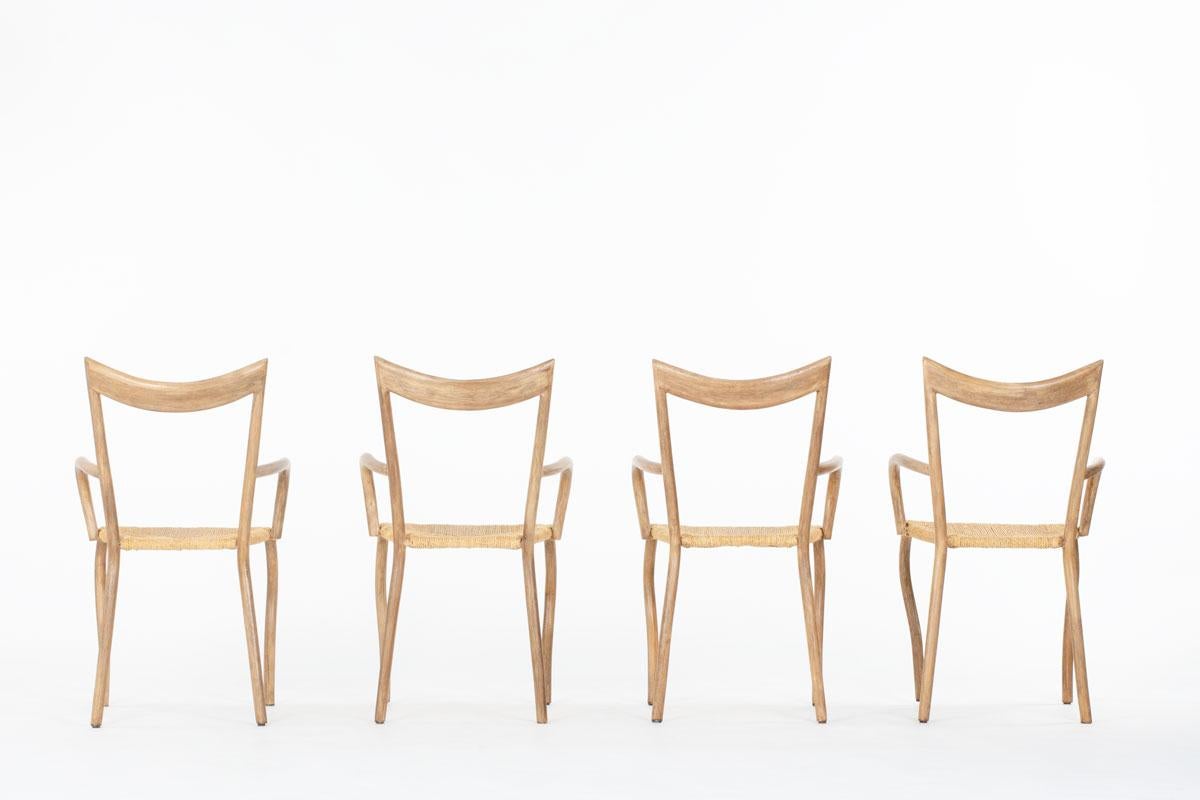 20th Century Set of 4 Manila chairs by Val Padilla for Jasper Conran 1970 For Sale