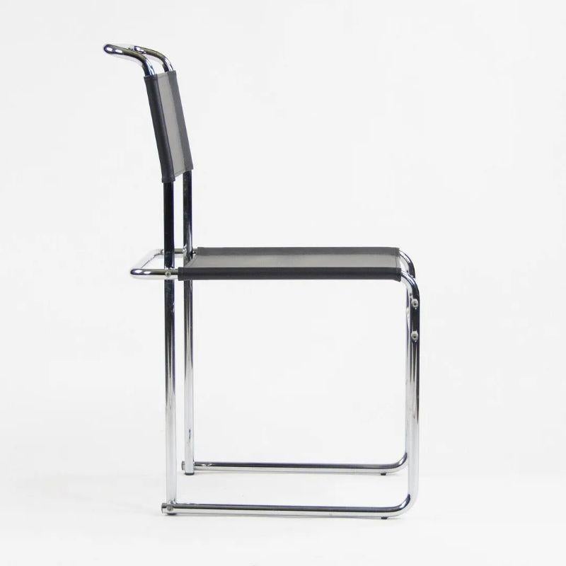 Set of 4 Marcel Breuer B5 Dining Chairs Chrome Leather Bauhaus Tecta Thonet In Good Condition In Philadelphia, PA