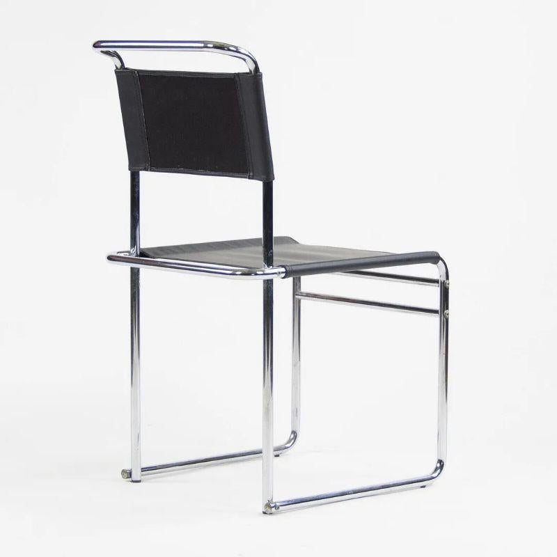 Late 20th Century Set of 4 Marcel Breuer B5 Dining Chairs Chrome Leather Bauhaus Tecta Thonet