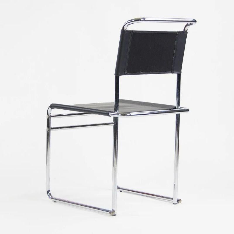 Set of 4 Marcel Breuer B5 Dining Chairs Chrome Leather Bauhaus Tecta Thonet 1