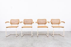 Juego de 4 sillones Cesca de Marcel Breuer B64 Design de Gavina, hacia 1960