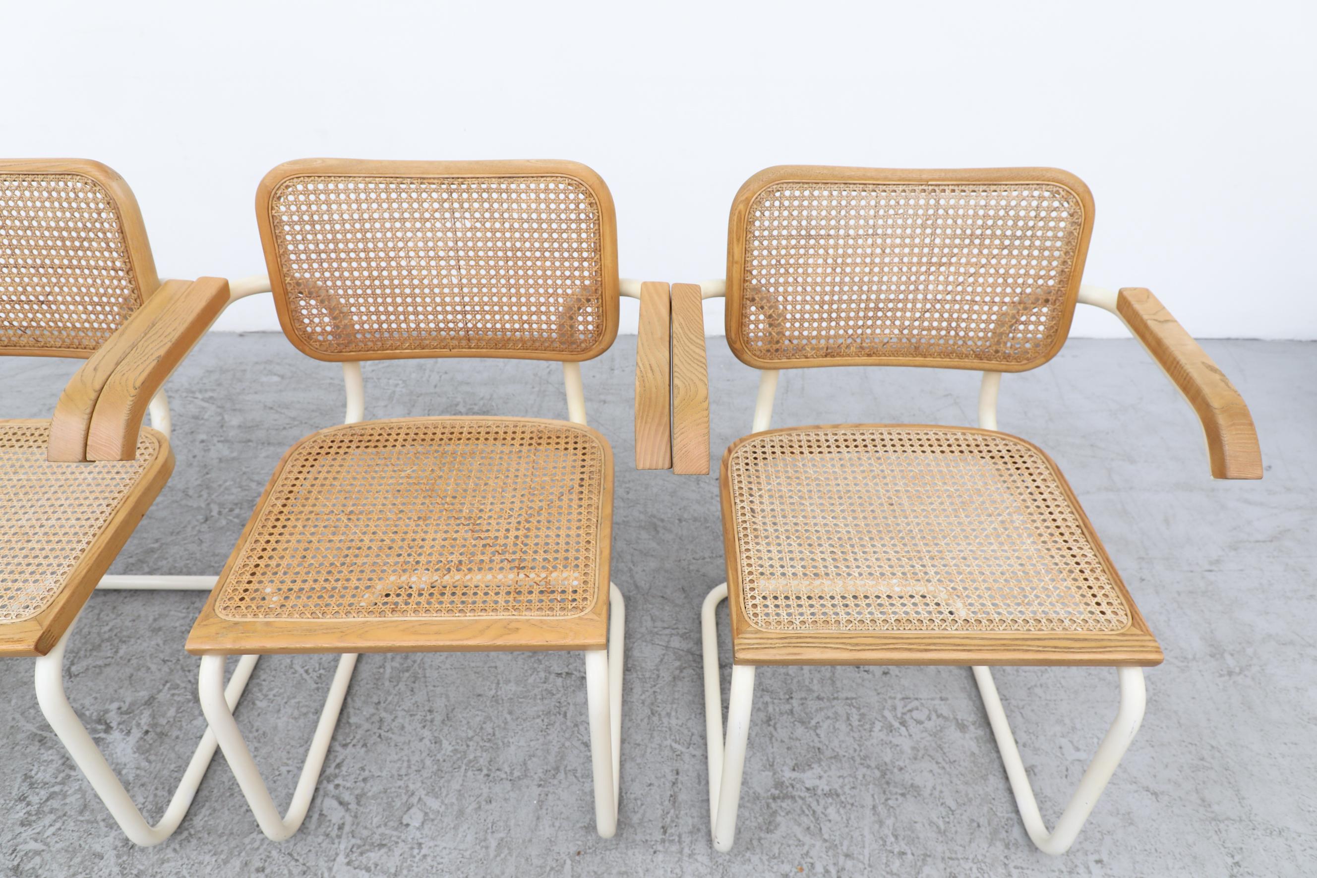 Mid-Century Modern Set of 4 Marcel Breuer B64 Design Cesca Armchairs by Gavina, circa 1960