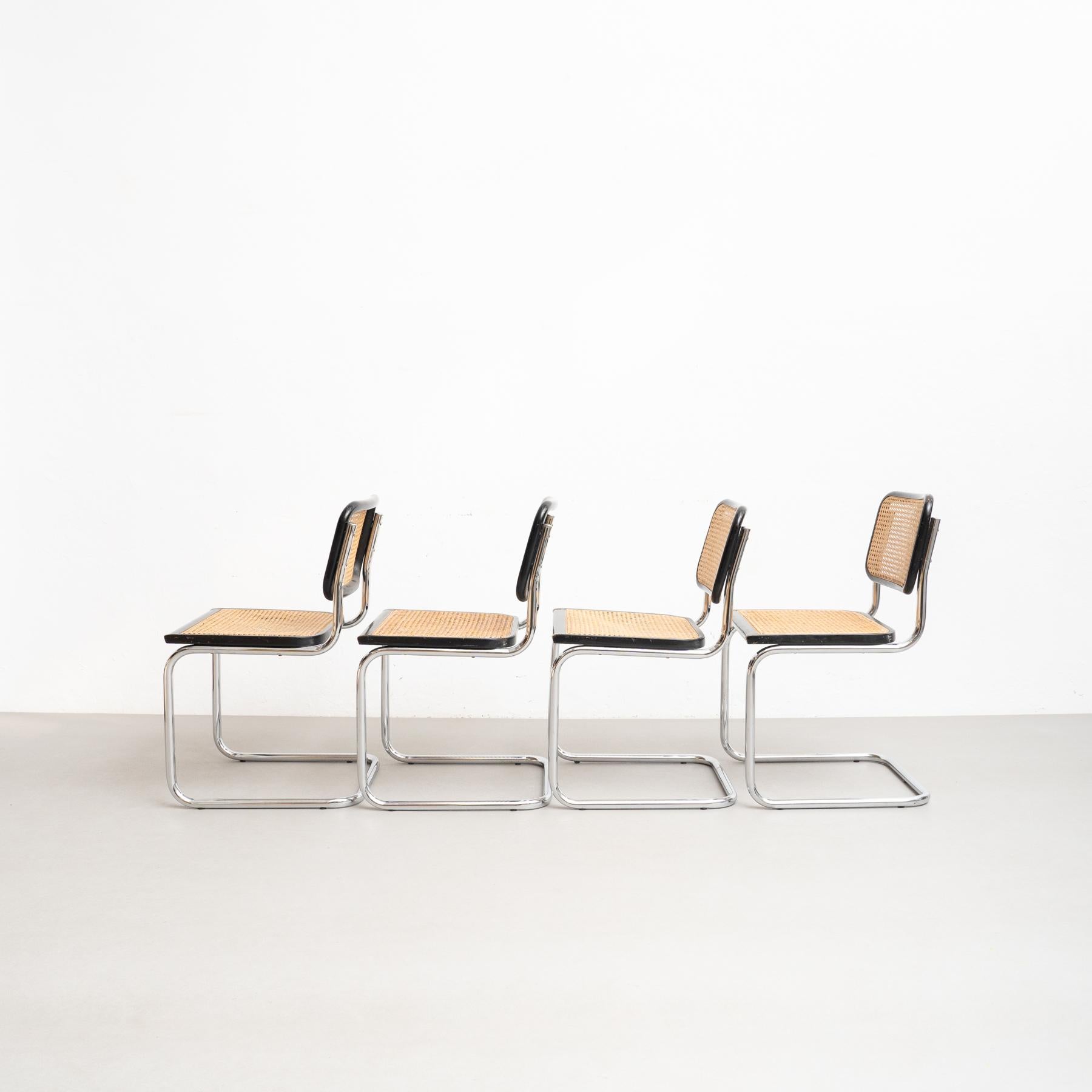 Set of 4 Marcel Breuer Cesca Chairs by Gavina, circa 1960 In Good Condition In Barcelona, Barcelona