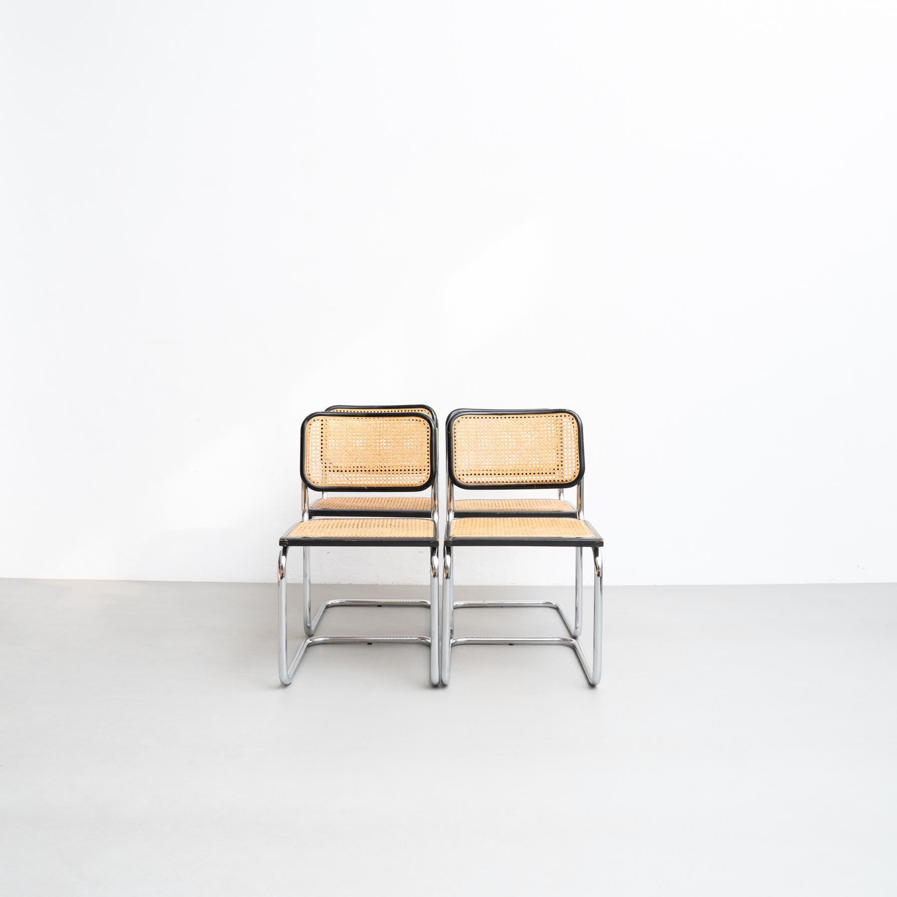Set of 4 Marcel Breuer Cesca Chairs by Gavina, circa 1960 1