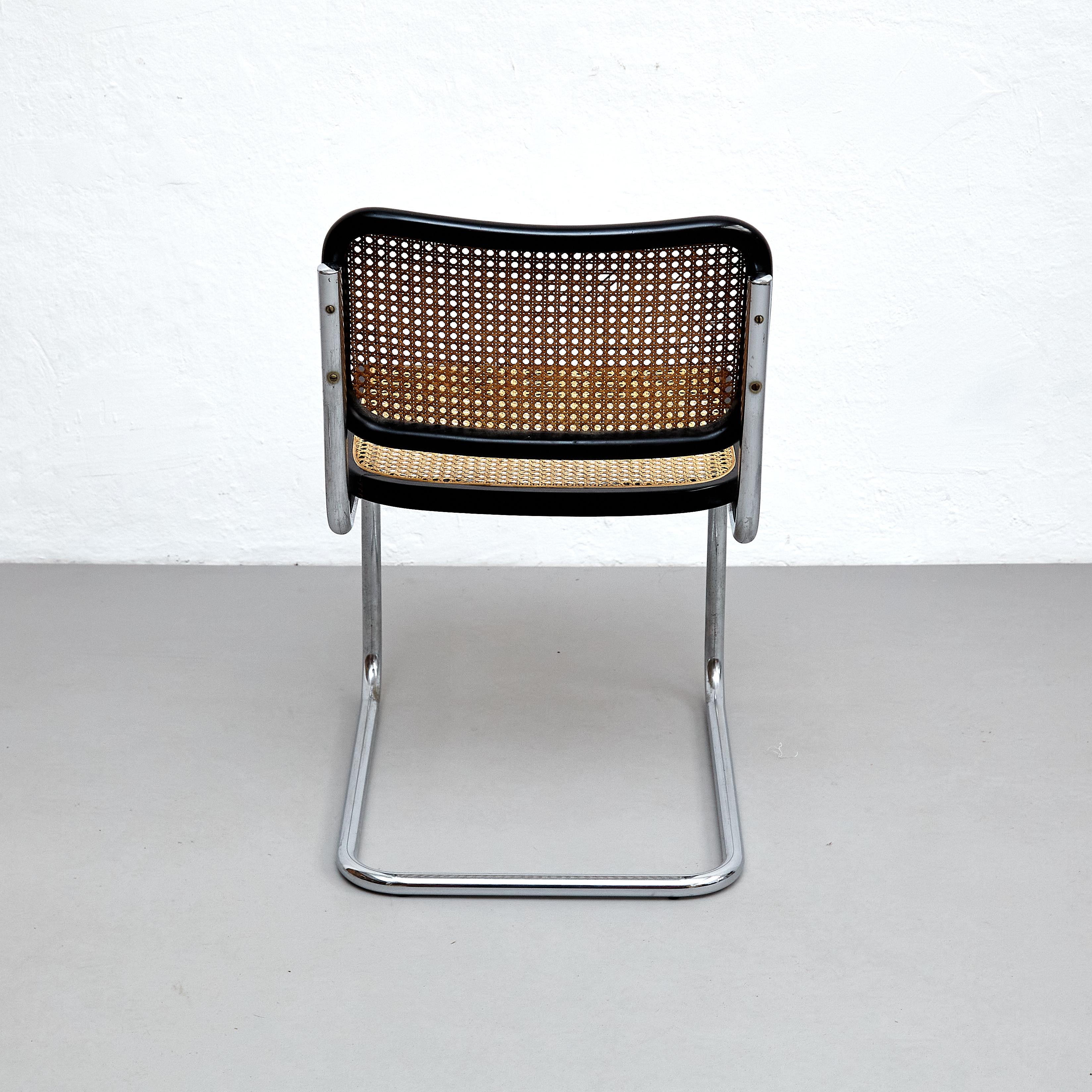 Ensemble de 4 chaises Cesca modernes Marcel Breuer en métal et bois du milieu du siècle dernier, vers 1960  en vente 6