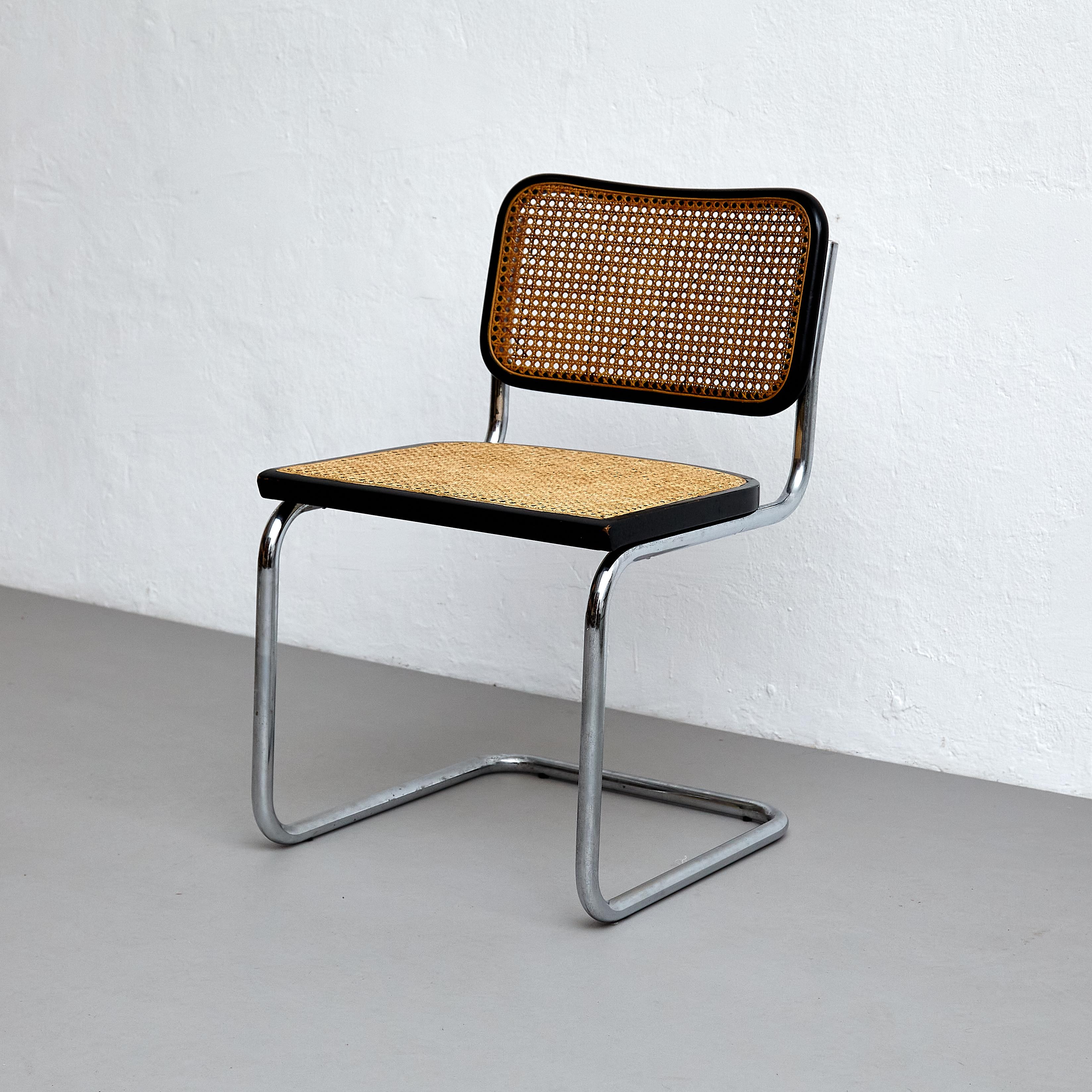 Ensemble de 4 chaises Cesca modernes Marcel Breuer en métal et bois du milieu du siècle dernier, vers 1960  en vente 8