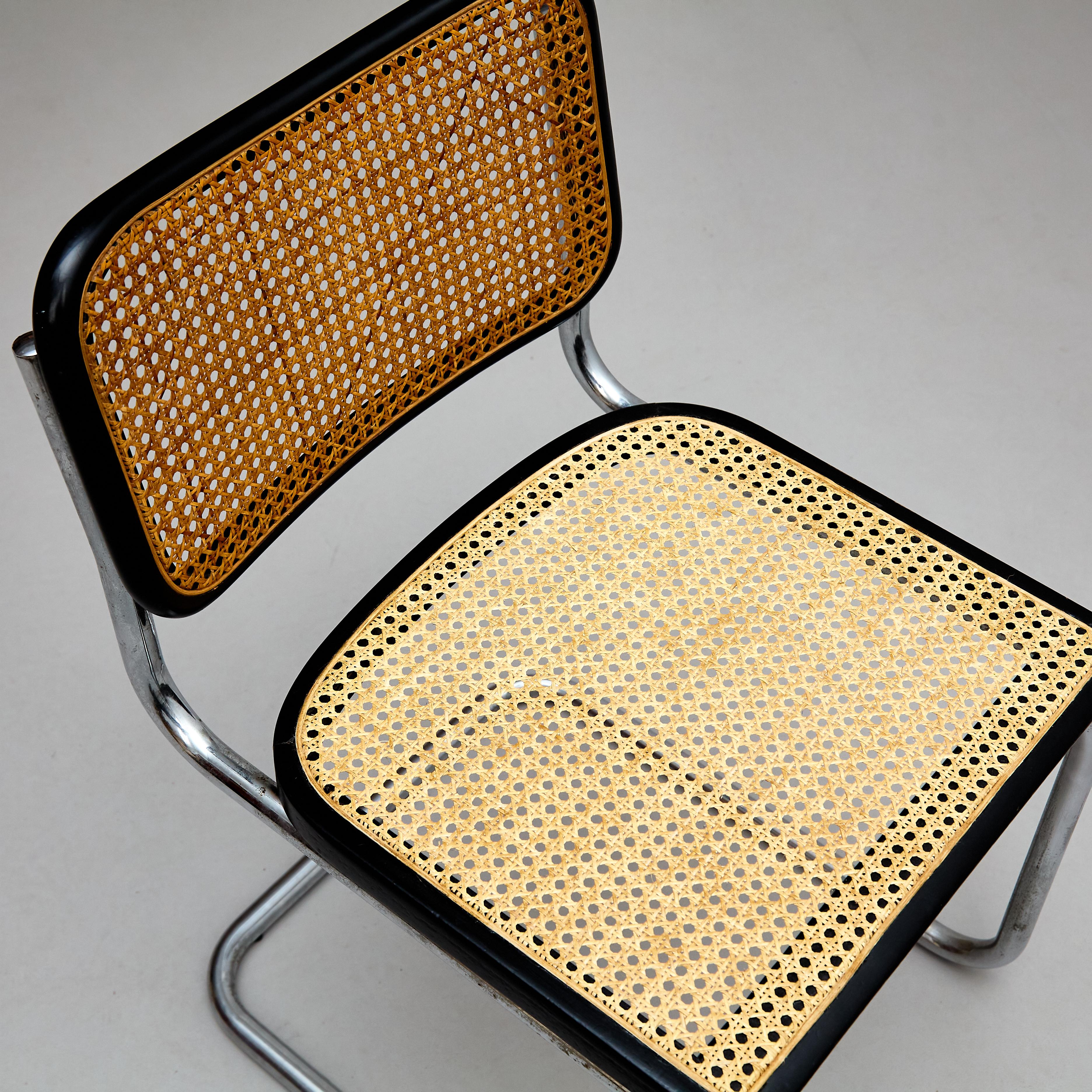 Ensemble de 4 chaises Cesca modernes Marcel Breuer en métal et bois du milieu du siècle dernier, vers 1960  en vente 10