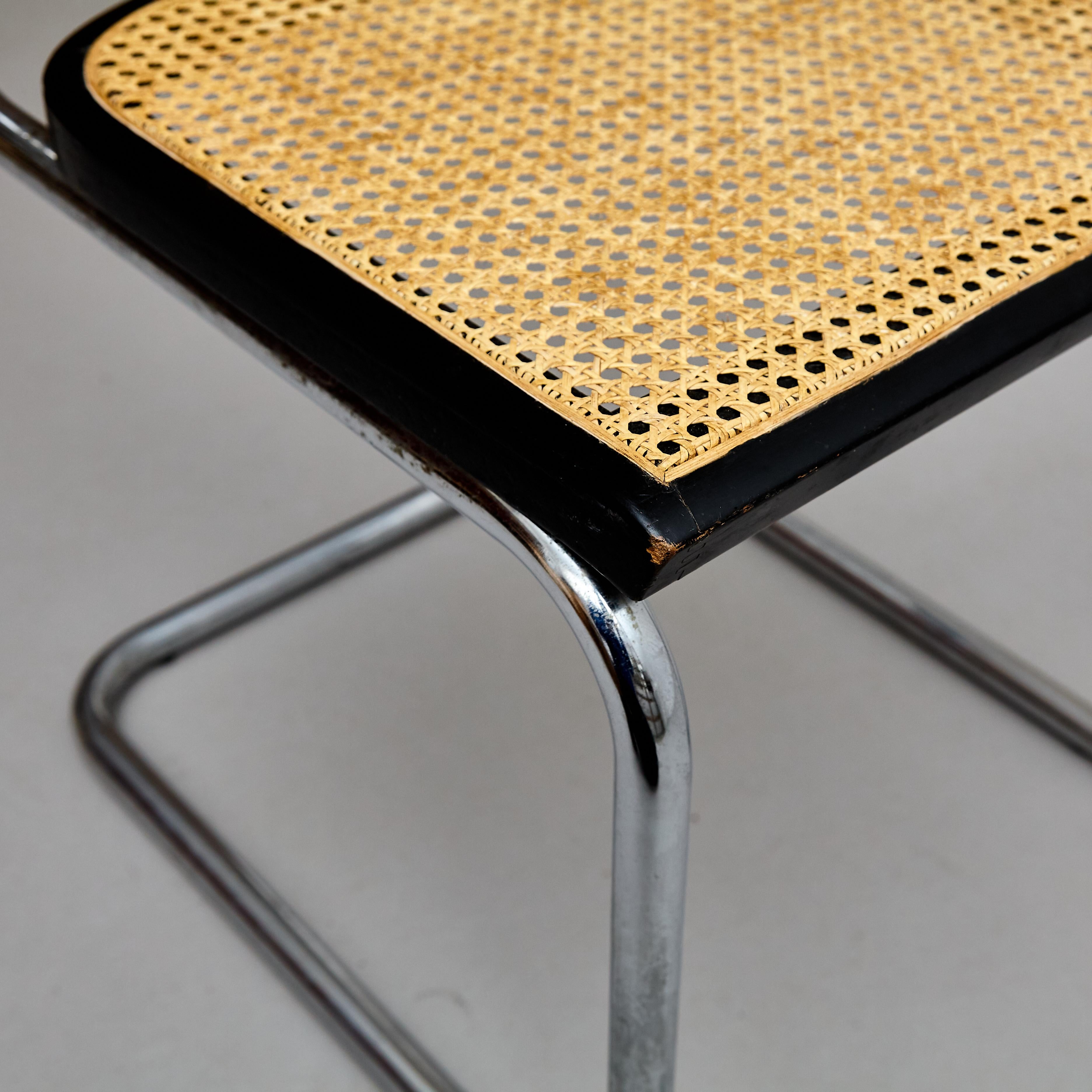 Ensemble de 4 chaises Cesca modernes Marcel Breuer en métal et bois du milieu du siècle dernier, vers 1960  en vente 11