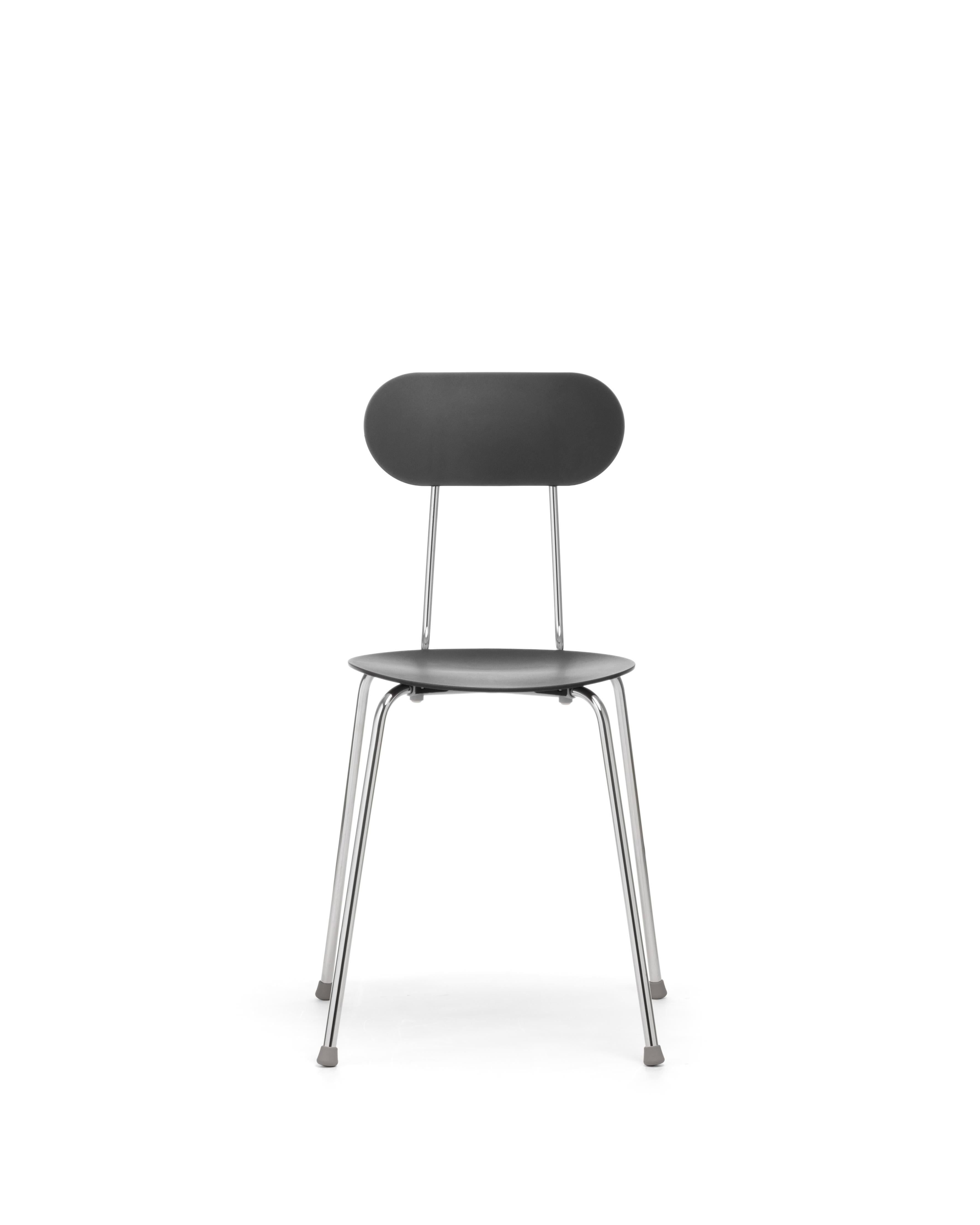 Steel Set of 4 Mariolina Chair by Enzo Mari  for MAGIS For Sale