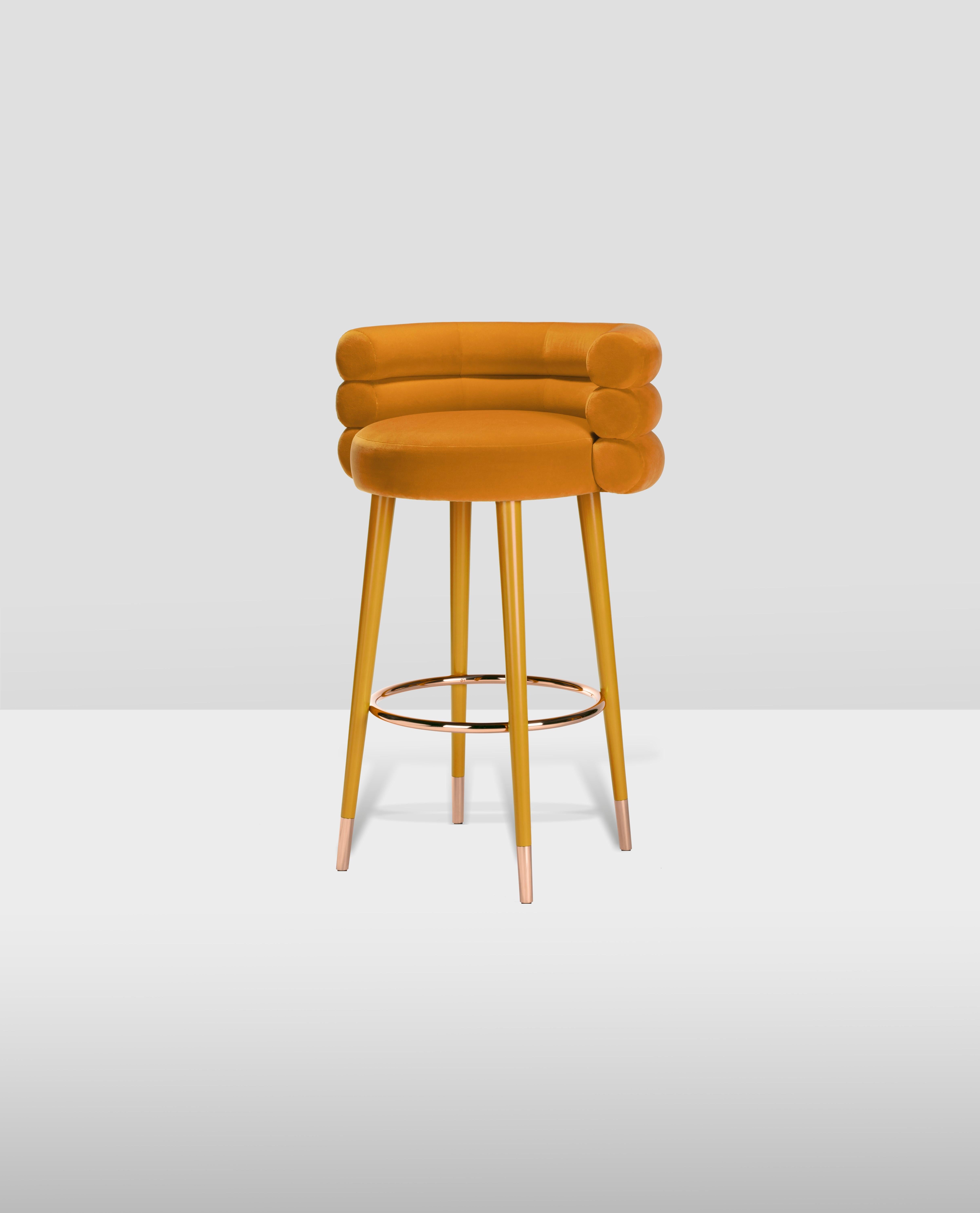 Set of 4 Marshmallow Bar Stools, Royal Stranger For Sale 6