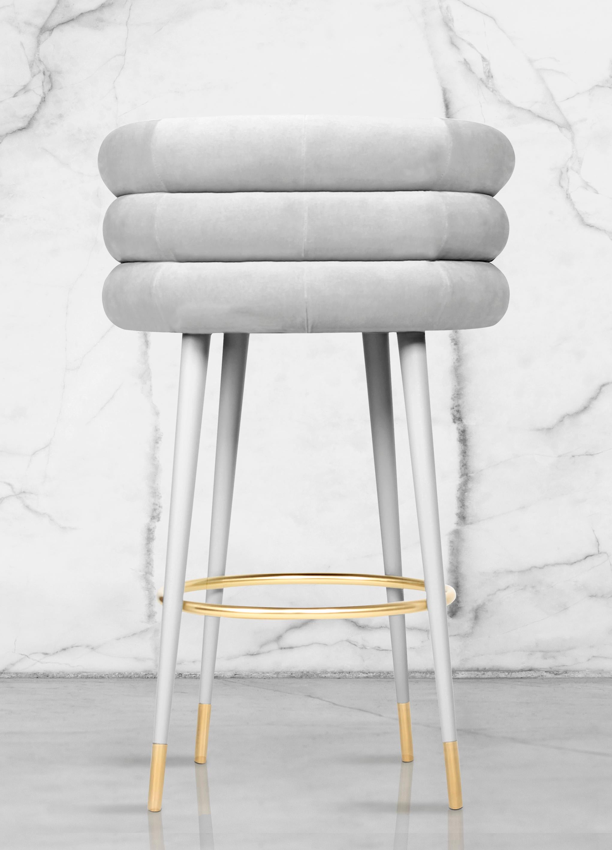 Set of 4 Marshmallow Bar Stools, Royal Stranger In New Condition For Sale In Geneve, CH