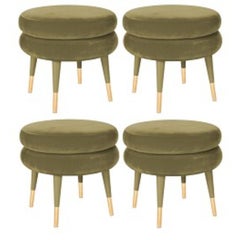 Set of 4 Marshmallow Stools, Royal Stranger