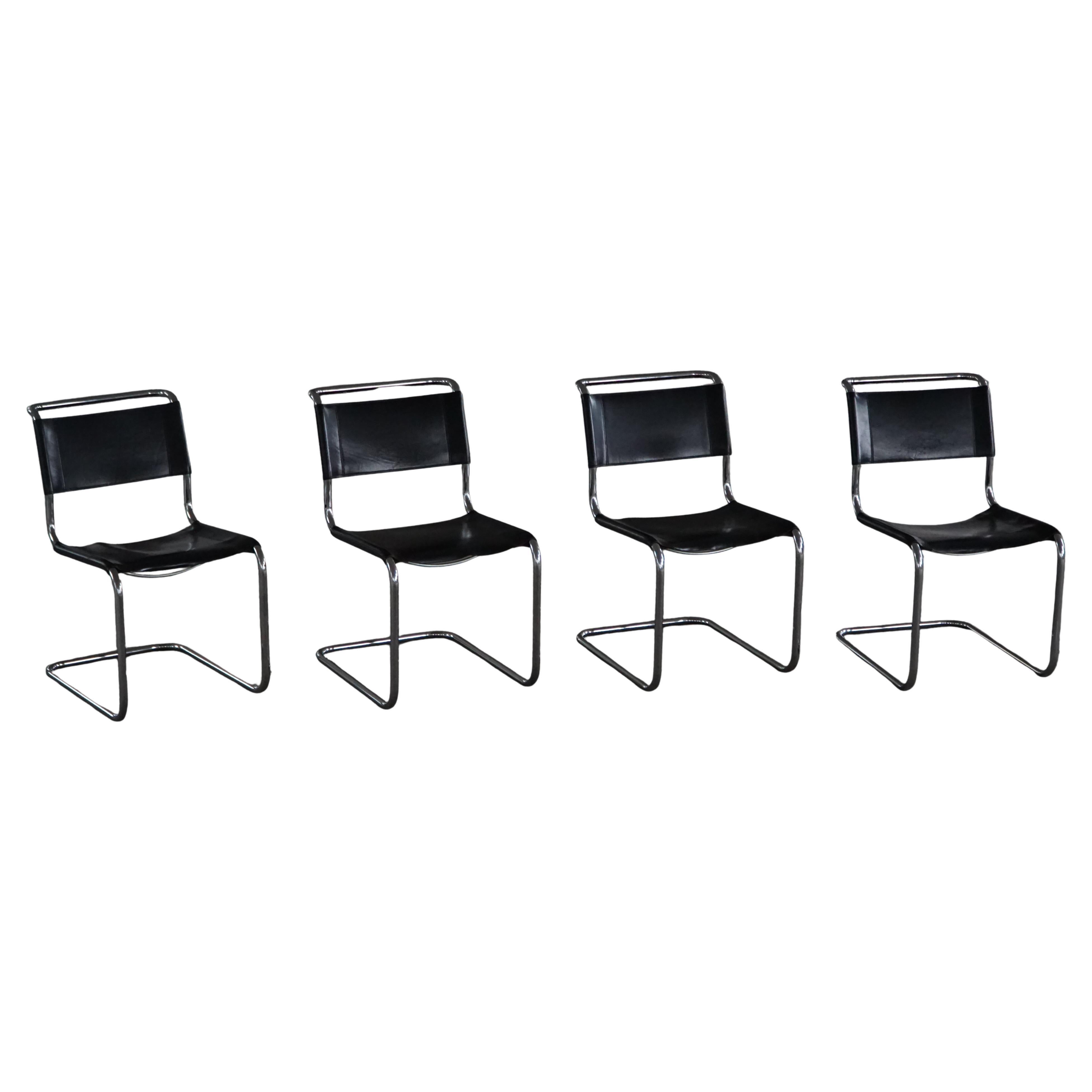 Set di 4 sedie a sbalzo Mart Stam / Thonet, modello 'S 33', metà secolo, anni '70