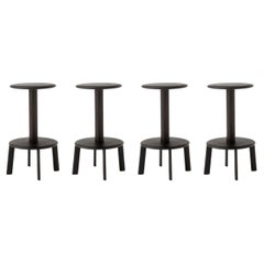 Set of 4 Massif Counter Stools, AV39, Dark Stained Oak & Warm Black for &T