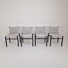 Set of 4 "Mastro" Dining Chairs by Afra & Tobia Scarpa for Molteni, Italy 1980's