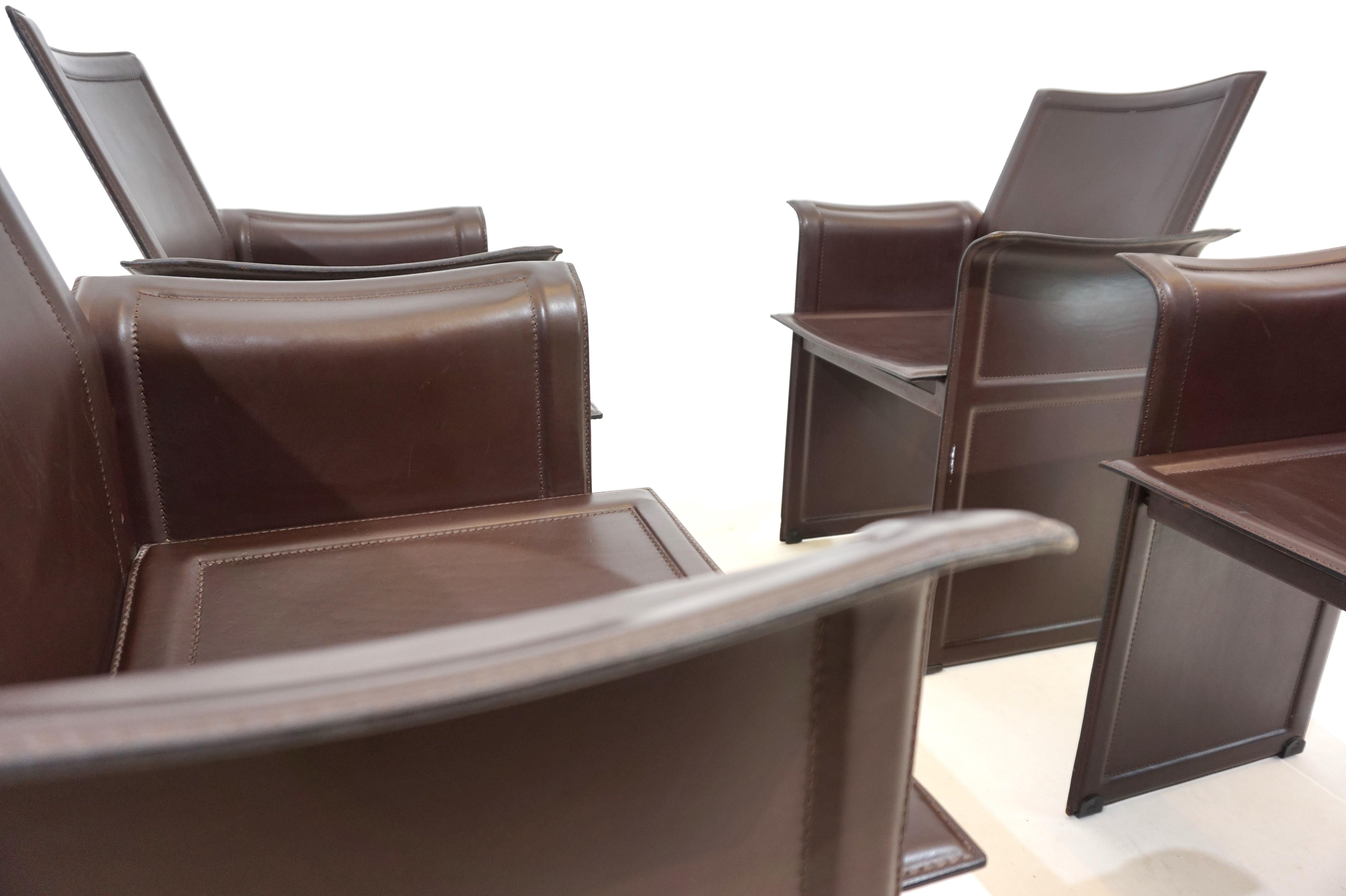 Ensemble de 4 chaises de salle à manger/conférence Korium de Matteo Grassi par Tito Agnoli Bon état - En vente à Ludwigslust, DE