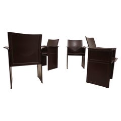 Retro Set of 4 Matteo Grassi Korium dining/conference chairs by Tito Agnoli