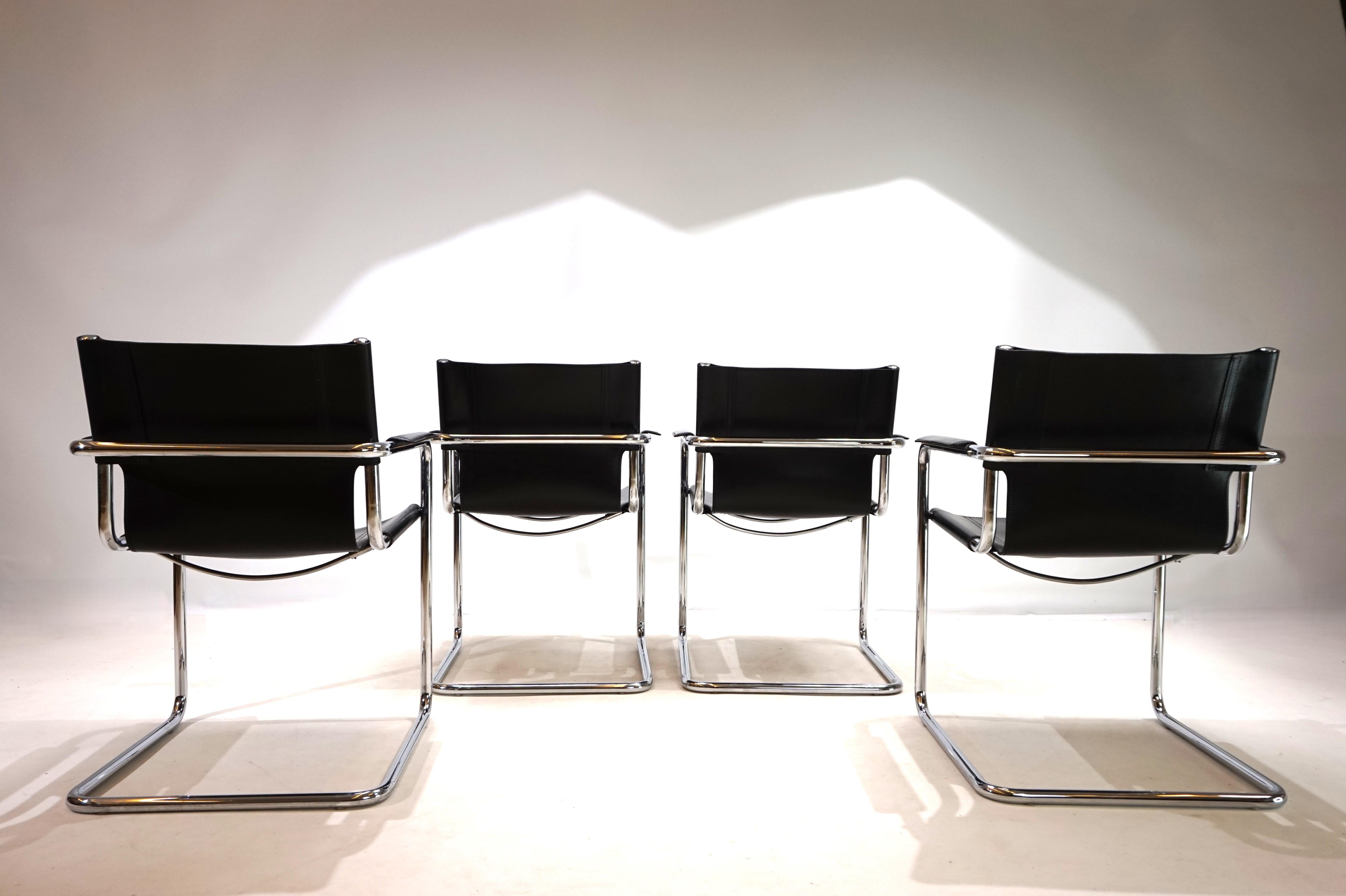 Set of 4 Matteo Grassi MG6 dining chairs by Mart Stam 5