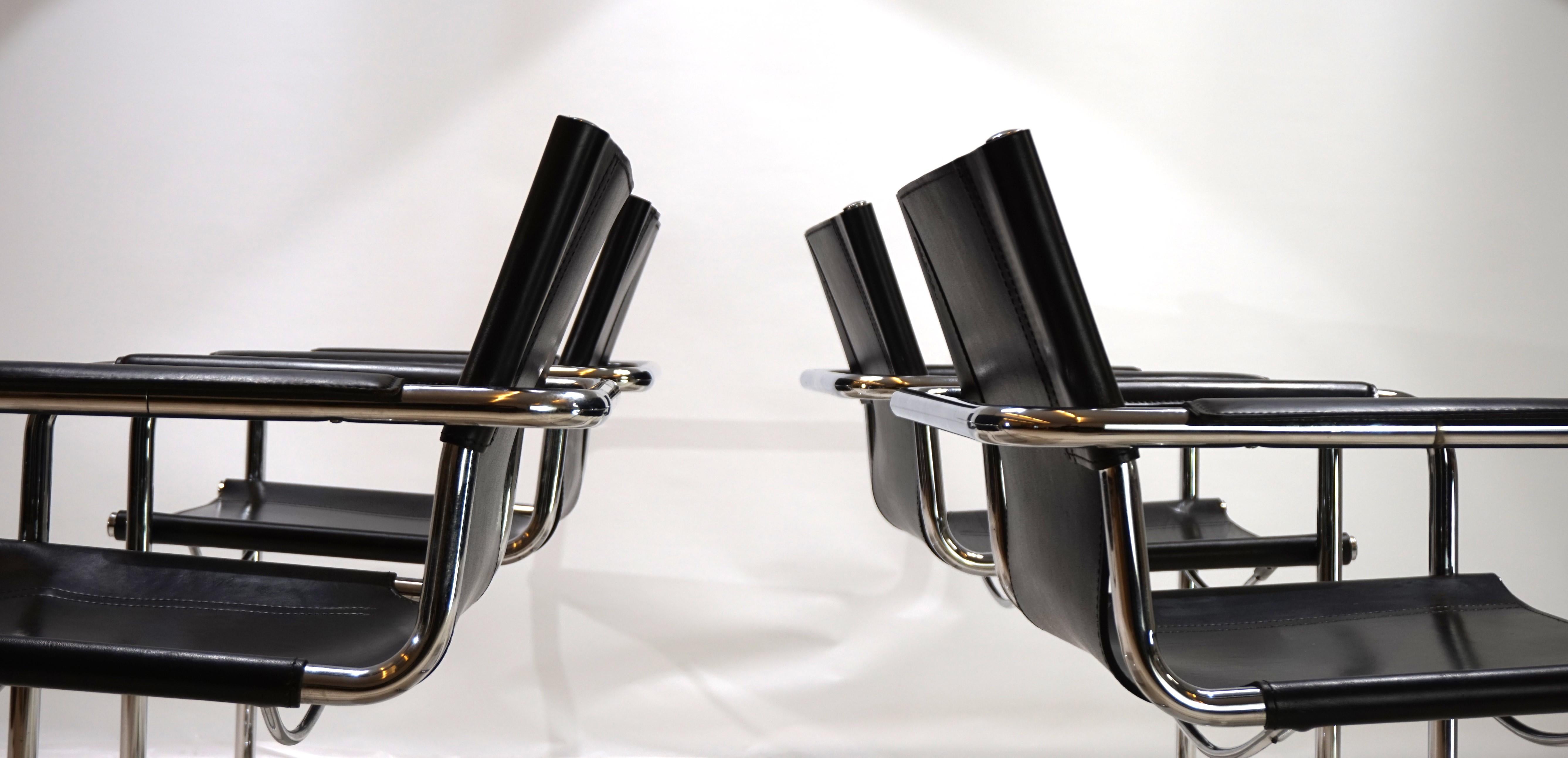 Set of 4 Matteo Grassi MG6 dining chairs by Mart Stam 7