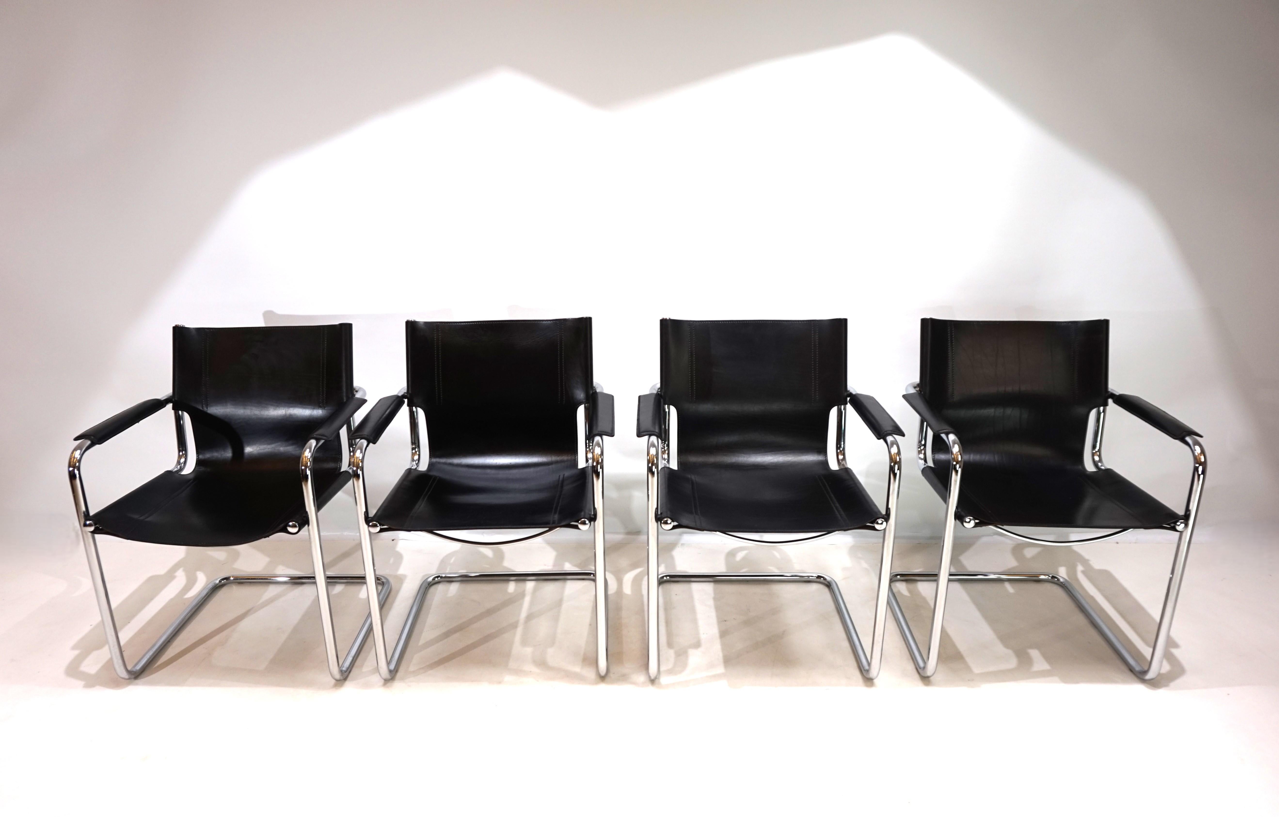 Set of 4 Matteo Grassi MG6 dining chairs by Mart Stam 9