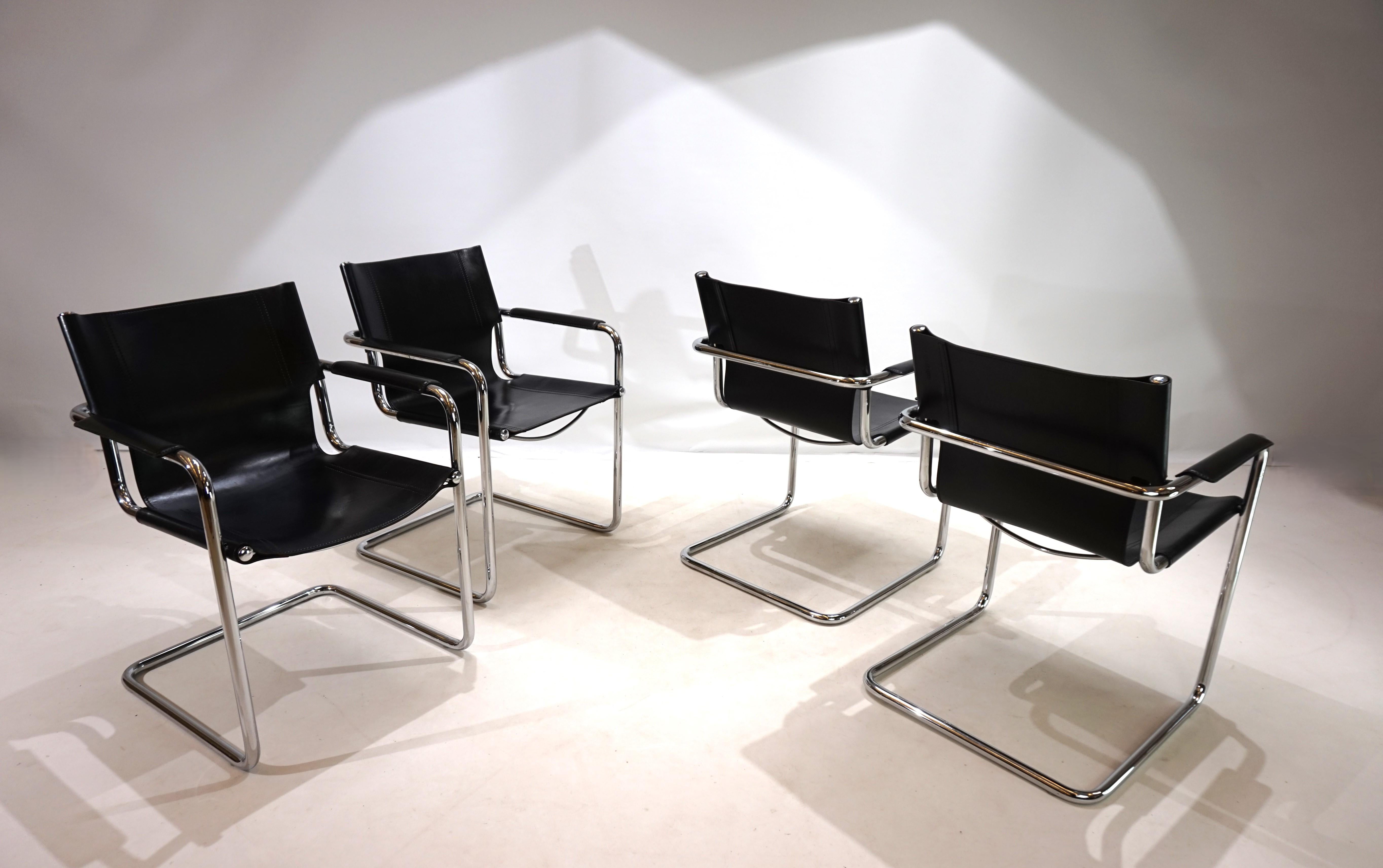 Set of 4 Matteo Grassi MG6 dining chairs by Mart Stam 10