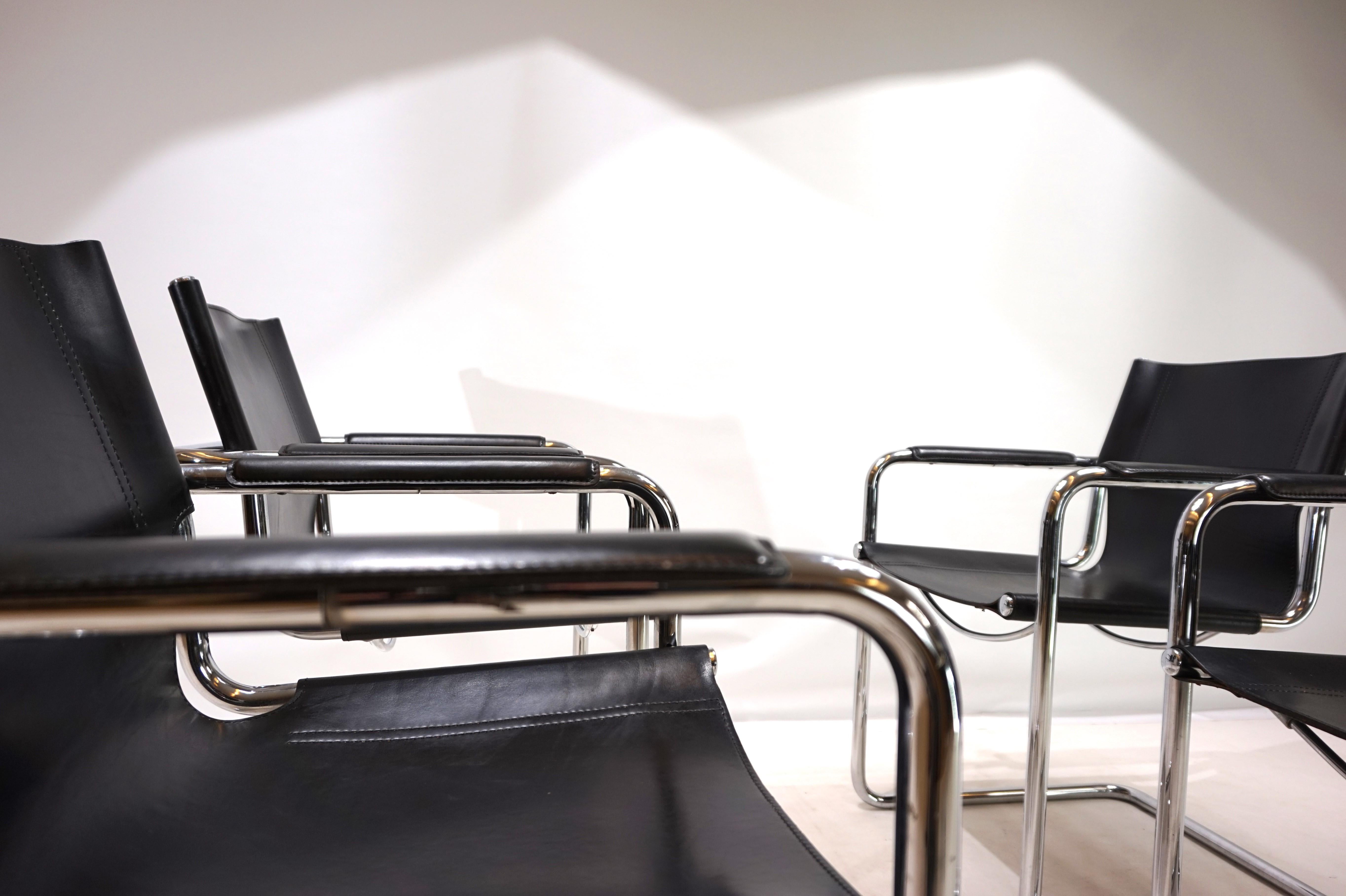 Set of 4 Matteo Grassi MG6 dining chairs by Mart Stam 12